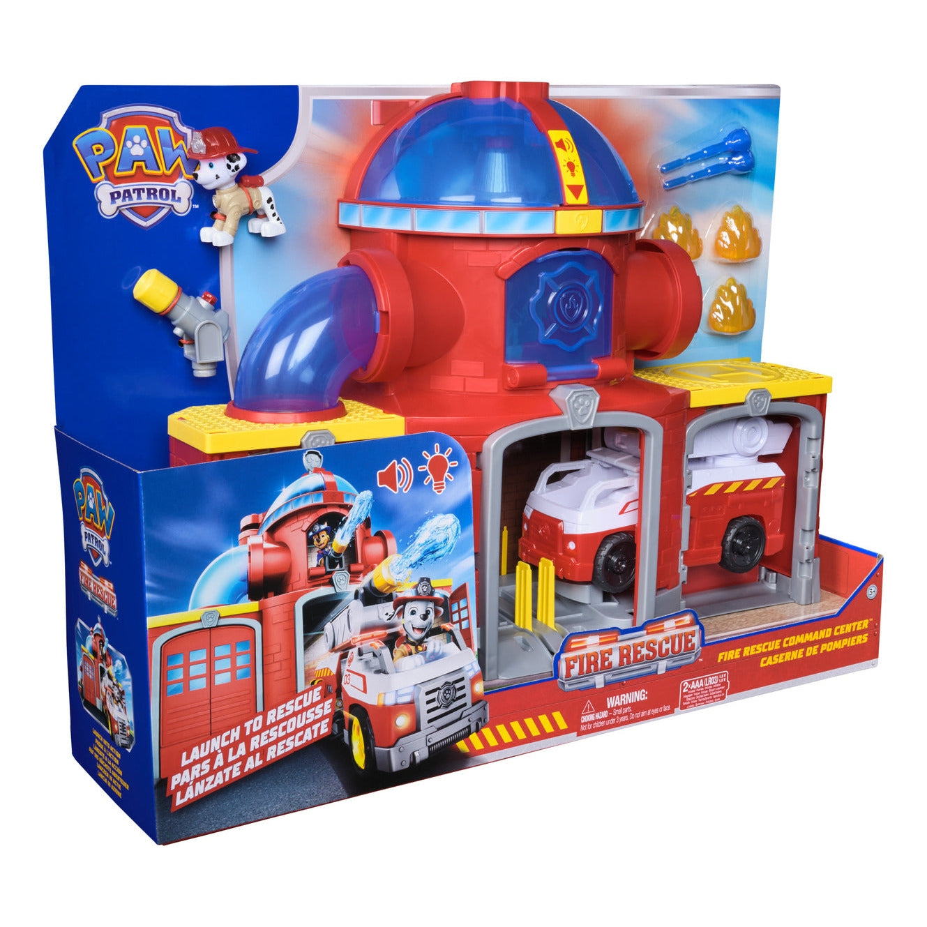 PAW Patrol Fire Rescue Fire Station Playset with Marshall