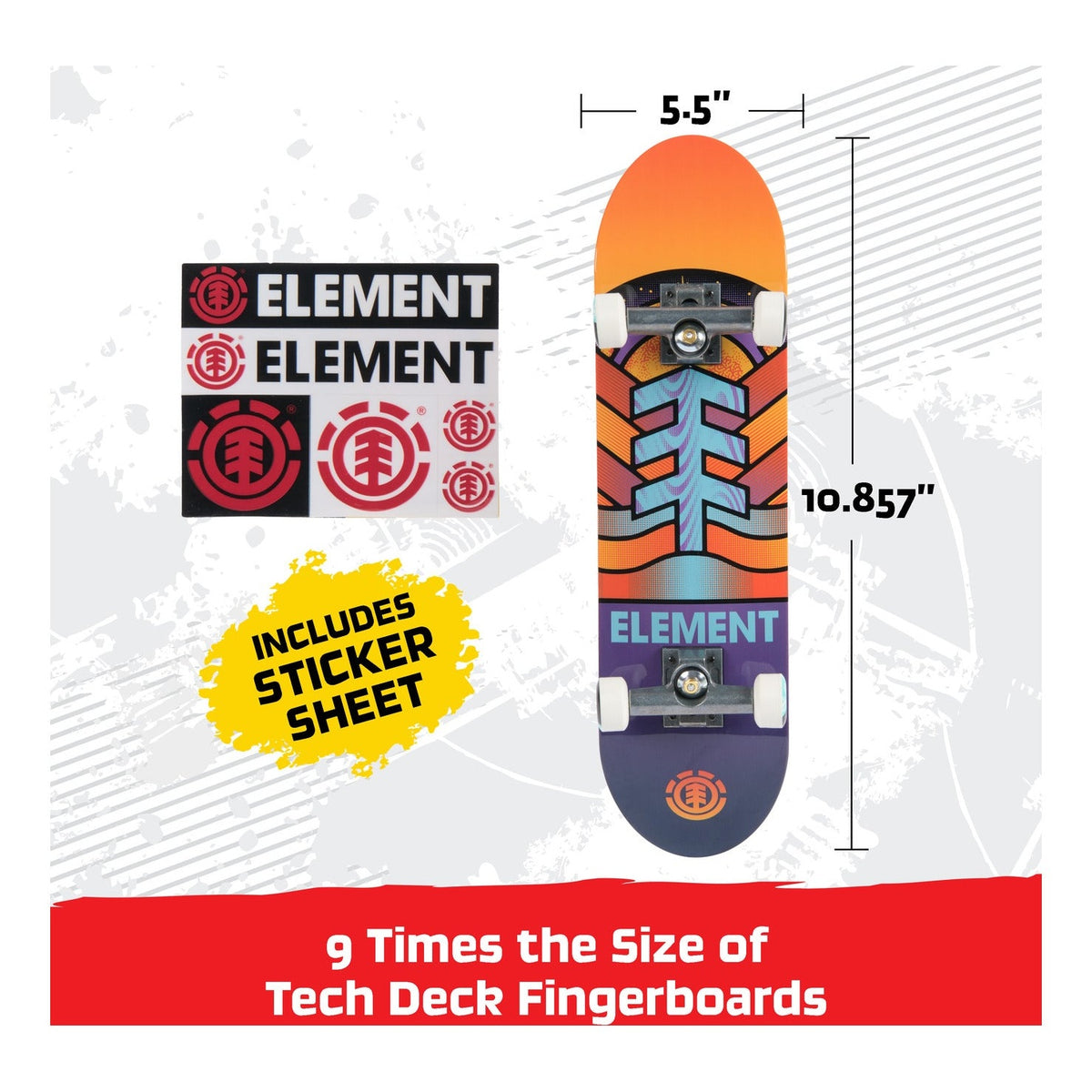 Tech Deck Element Handboard 27cm Authentic Mini Skateboard