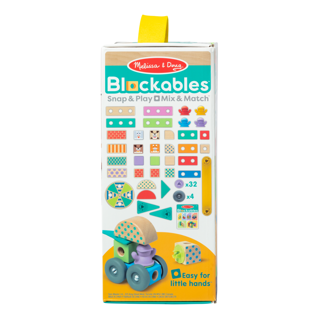 Melissa & Doug Blockables Town Building Set – 73 Pieces