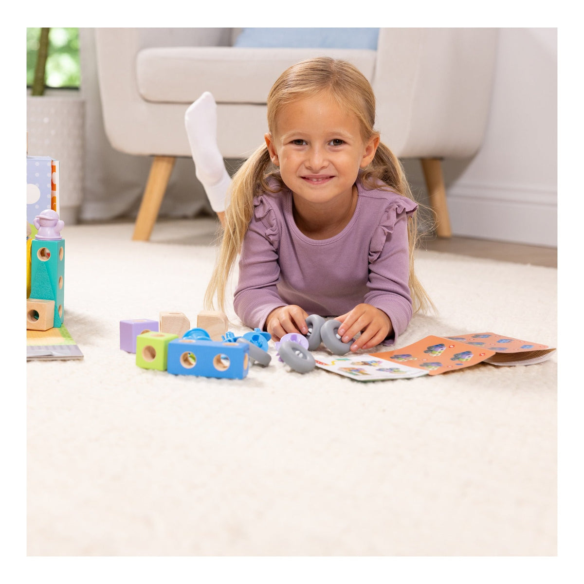 Melissa & Doug Blockables Town Building Set – 73 Pieces