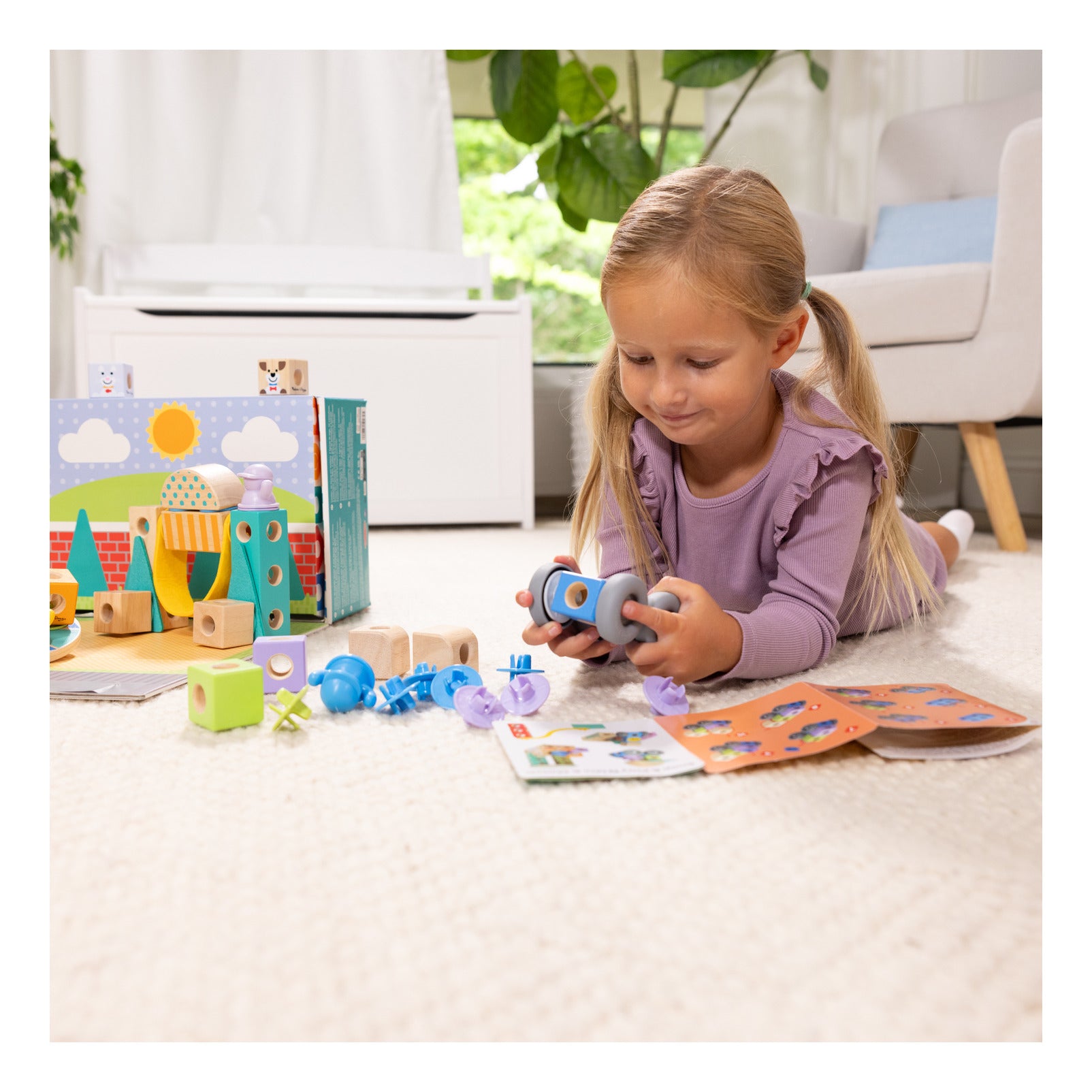 Melissa & Doug Blockables Town Building Set – 73 Pieces
