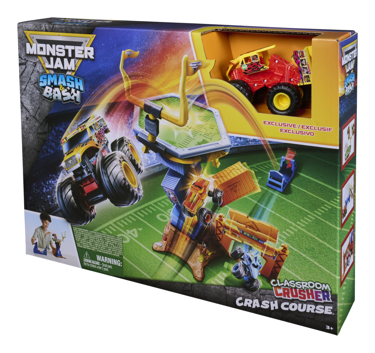 Monster Jam Smash & Bash Crash Course 1:64 Playset with Monster Truck