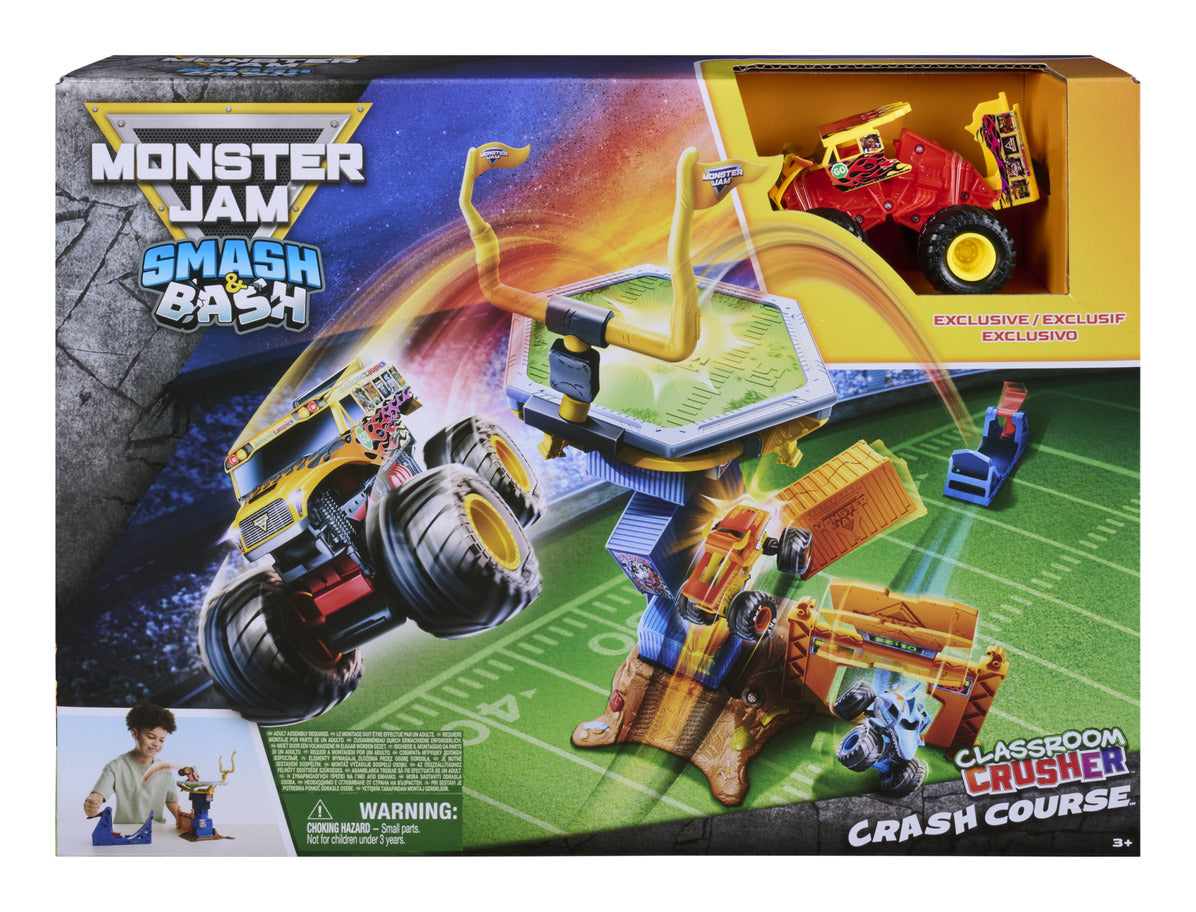 Monster Jam Smash & Bash Crash Course 1:64 Playset with Monster Truck