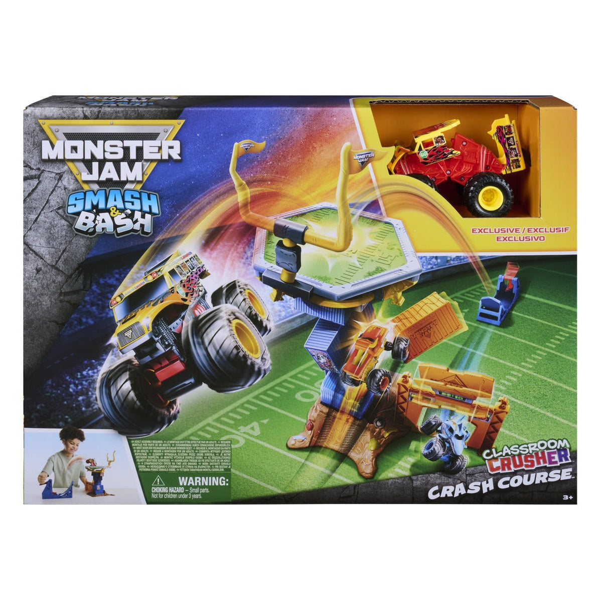Monster Jam Smash & Bash Crash Course 1:64 Playset with Monster Truck