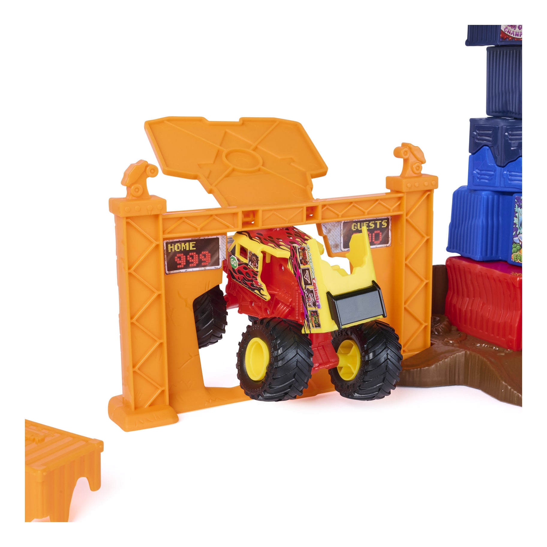 Monster Jam Smash & Bash Crash Course 1:64 Playset with Monster Truck