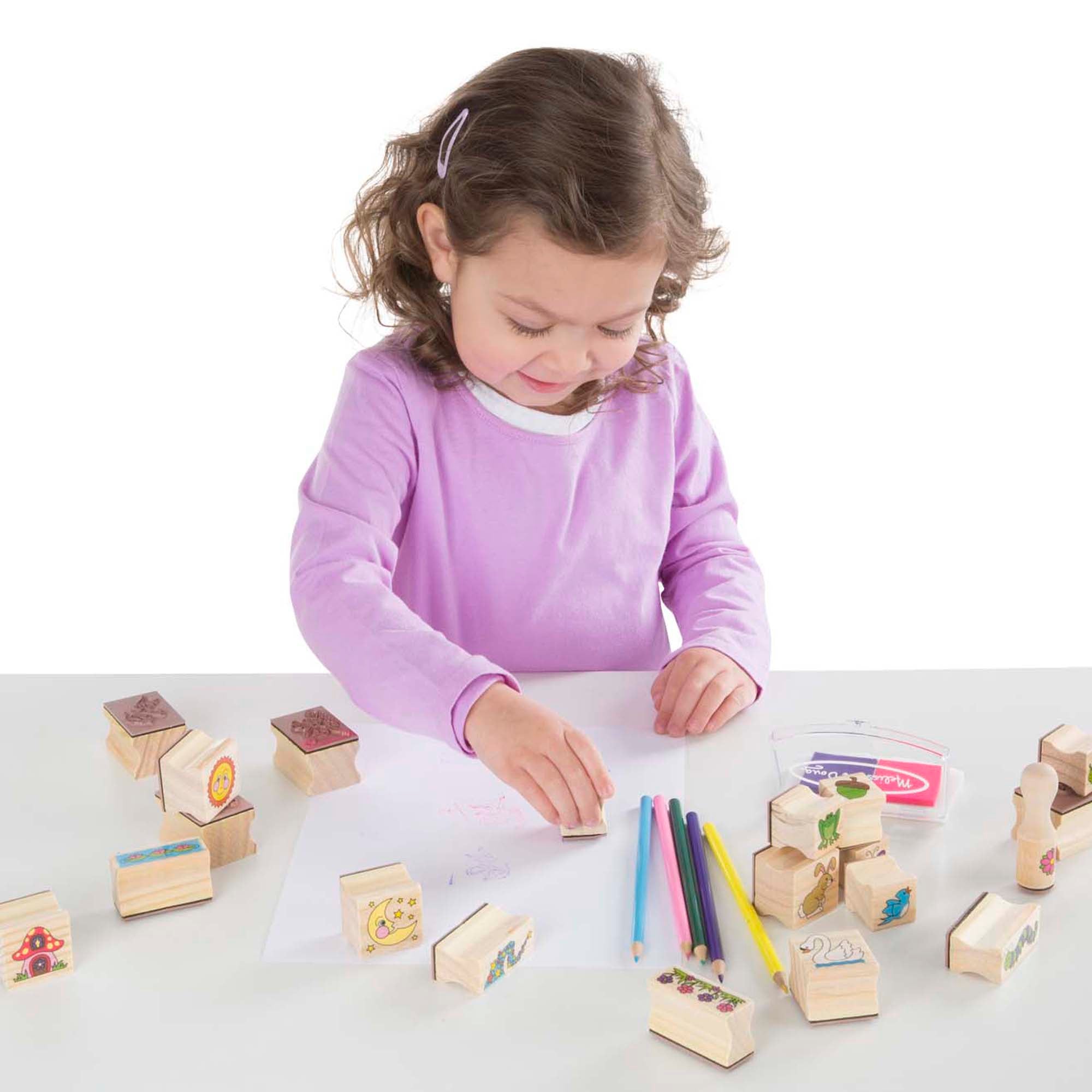 Melissa & Doug Stamp-a-Scene Fairy Garden Stamp Set