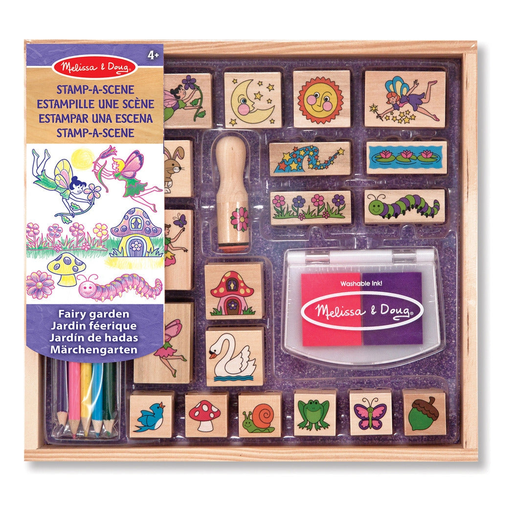 Melissa & Doug Stamp-a-Scene Fairy Garden Stamp Set