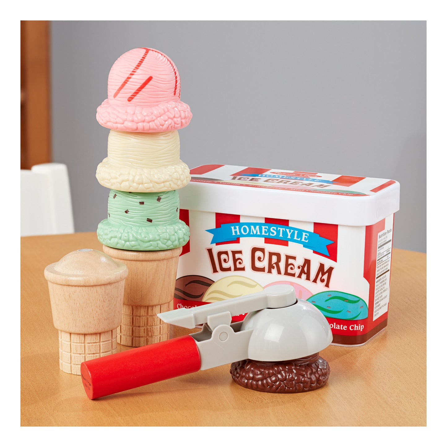 Melissa & Doug Scoop & Stack Ice Cream Cone Playset