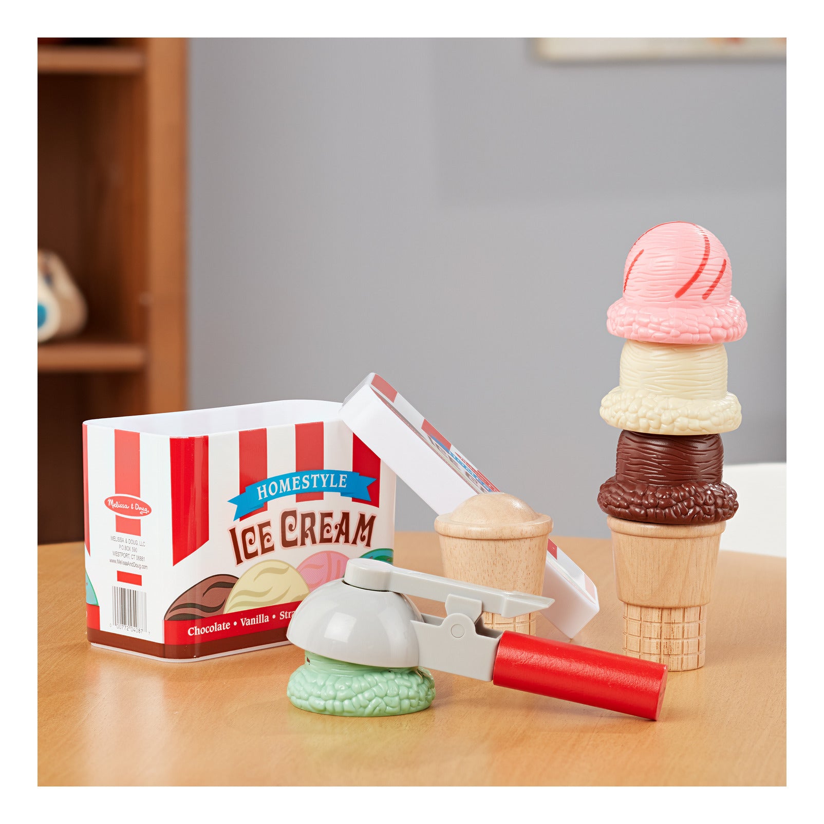 Melissa & Doug Scoop & Stack Ice Cream Cone Playset