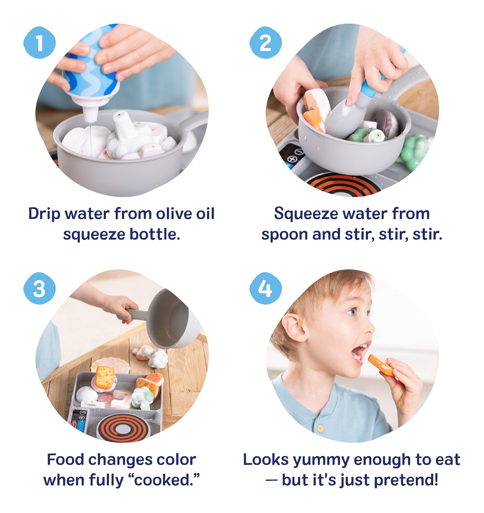 Melissa & Doug Simmer & Stir Stovetop Play Set with Colour-Changing Food