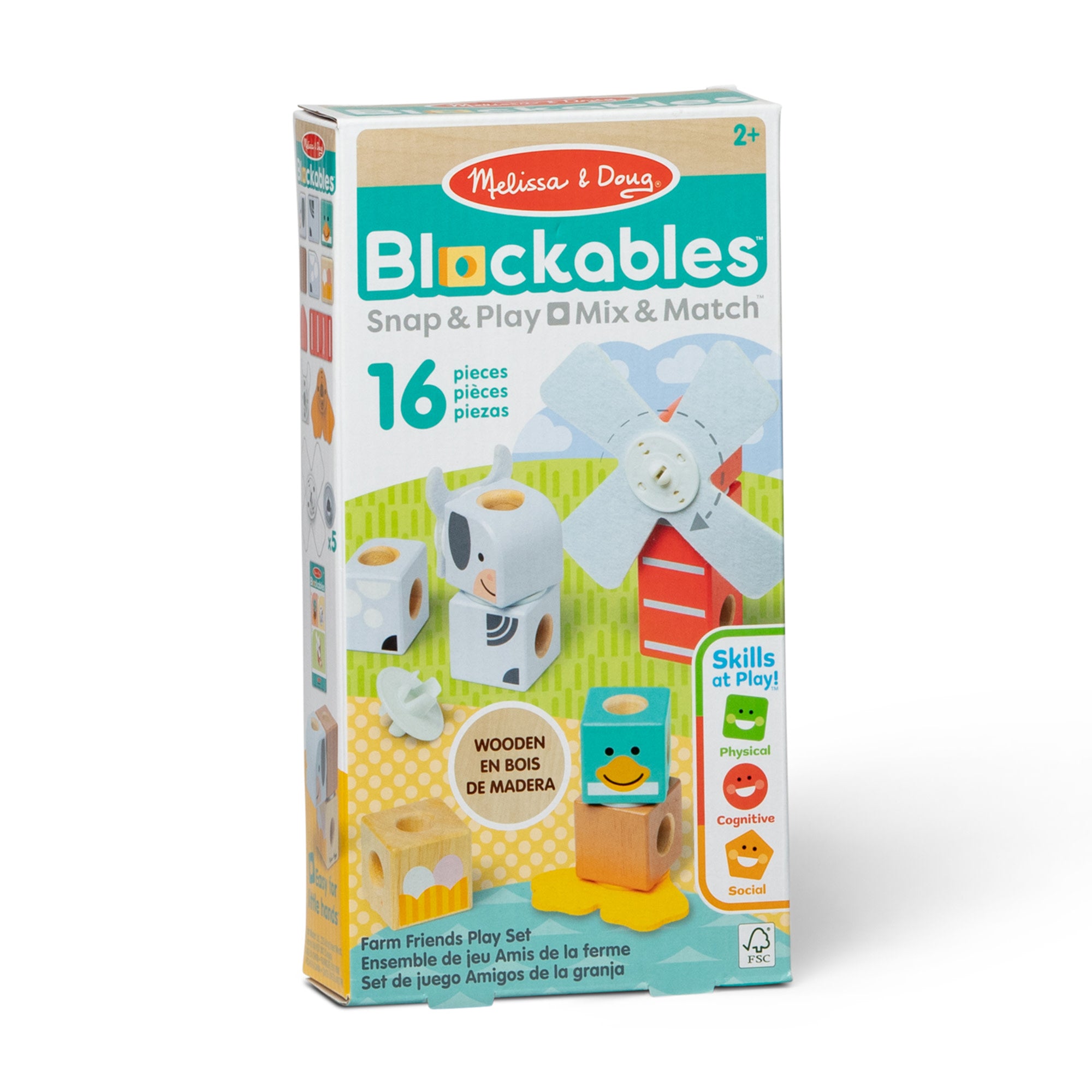 Melissa & Doug Blockables Farm Building Set, 56 Pieces