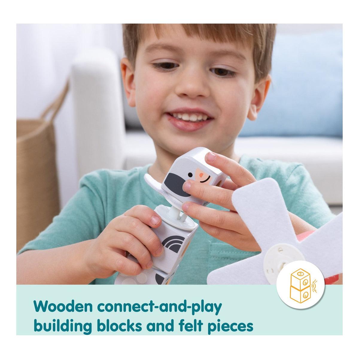 Melissa & Doug Blockables Farm Building Set, 56 Pieces