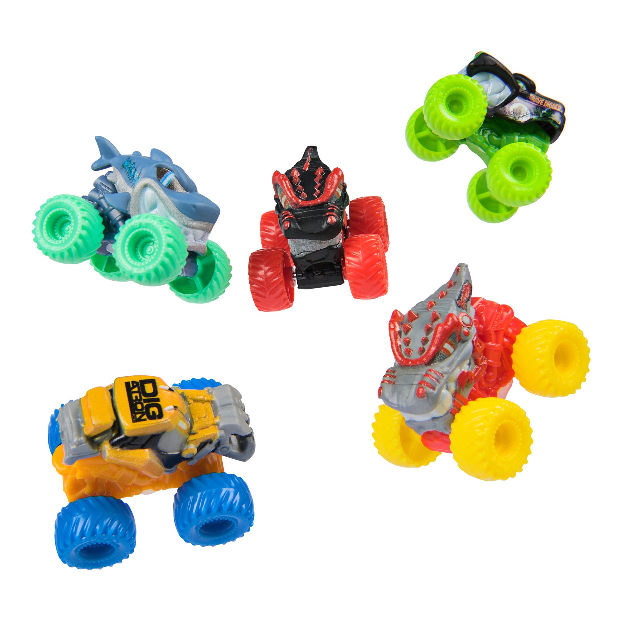 Monster Jam Mini 5-Pack Monster Trucks with Mystery Vehicle
