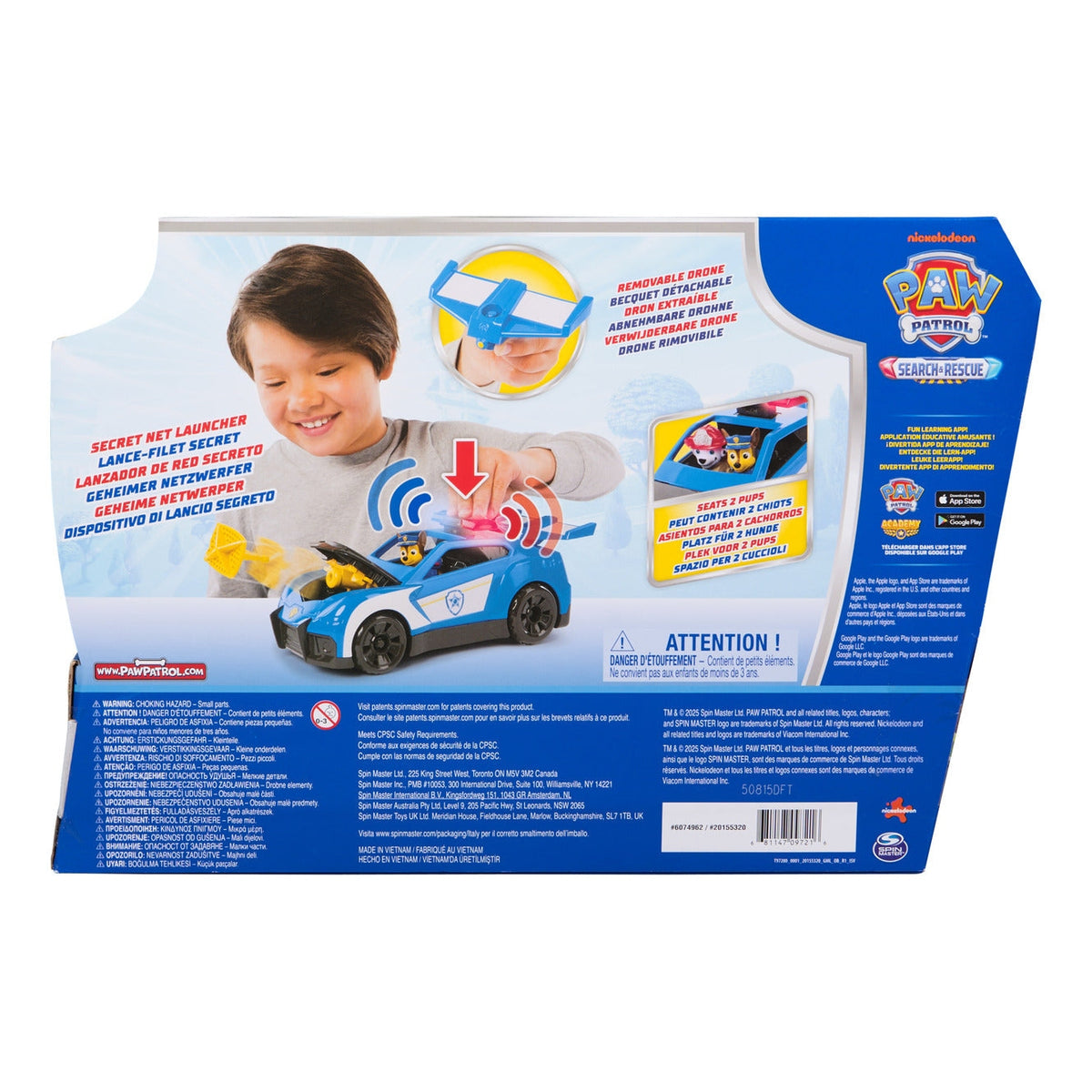 PAW Patrol Search & Rescue Chase Launch 'N' Rescue Cruiser