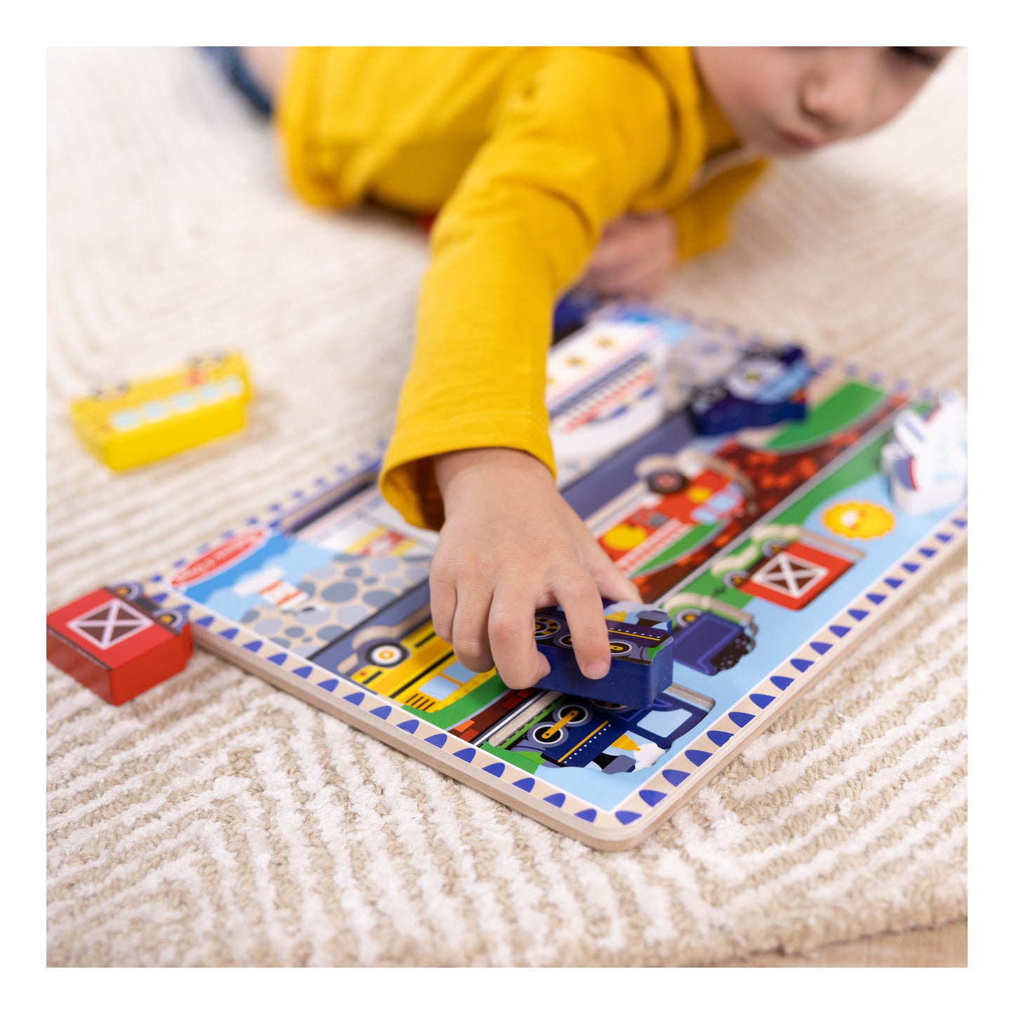 Melissa & Doug Vehicles Chunky Wooden Puzzle – 9 Pieces