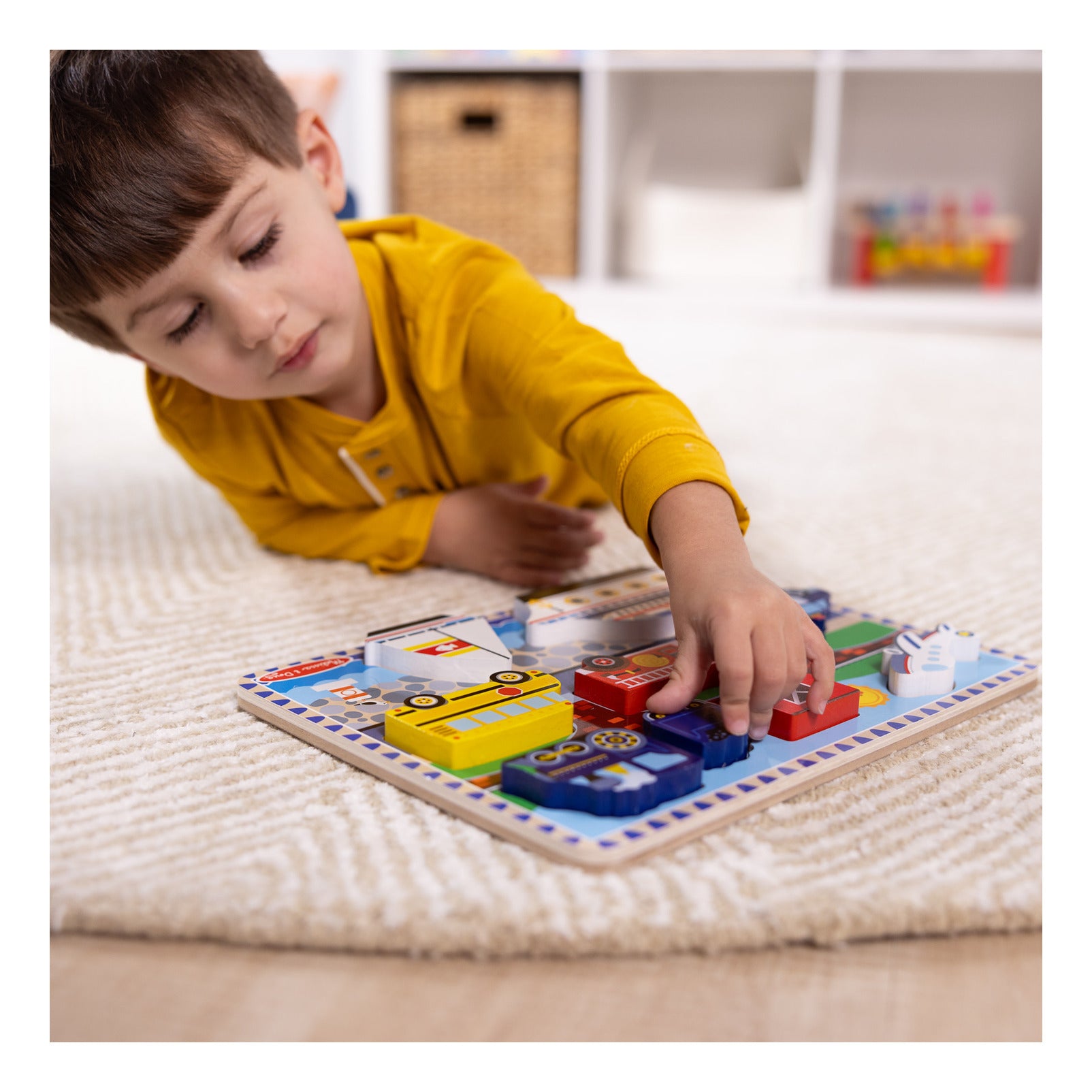 Melissa & Doug Vehicles Chunky Wooden Puzzle – 9 Pieces