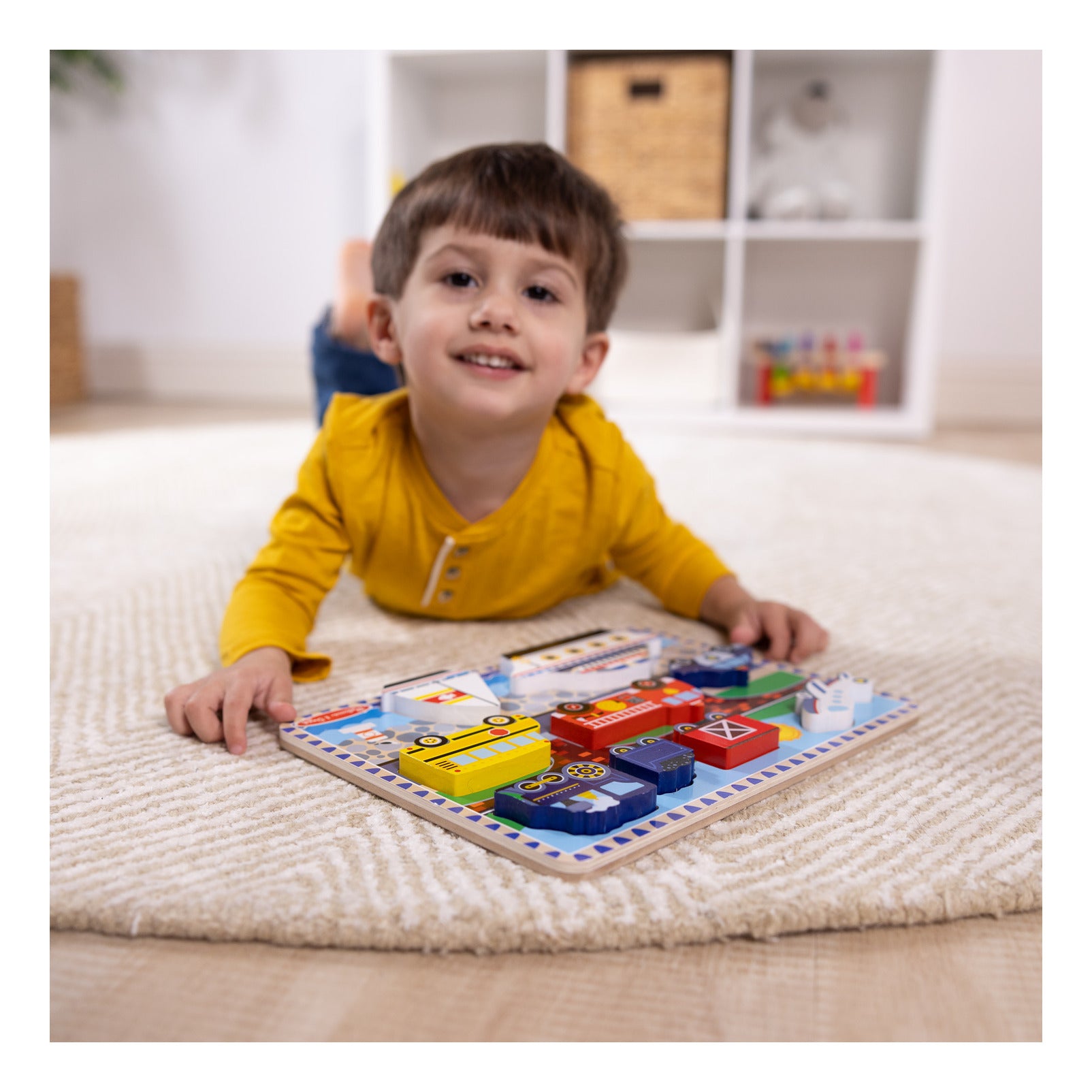 Melissa & Doug Vehicles Chunky Wooden Puzzle – 9 Pieces