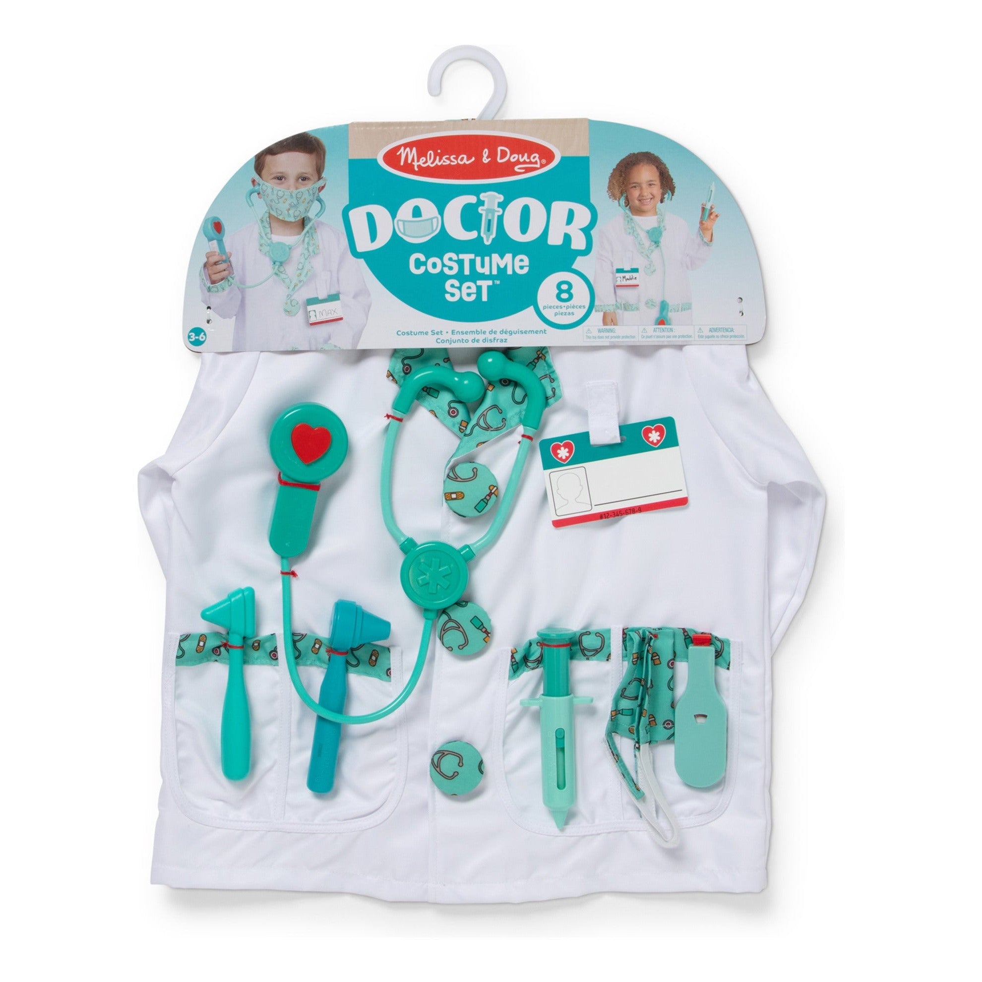 Melissa & Doug Doctor Role Play Costume Dress-Up Set