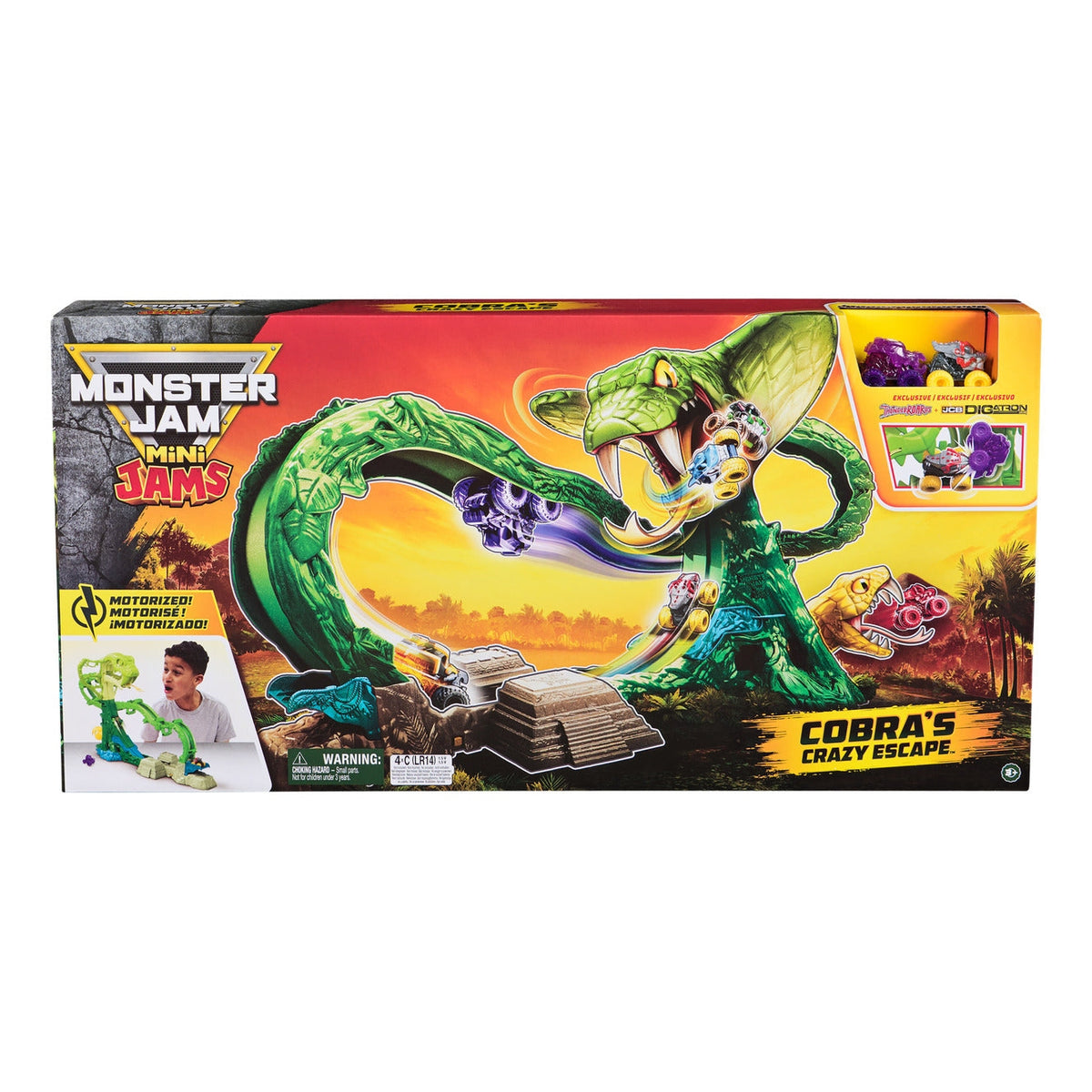 Monster Jam Mini Jams Cobra’s Crazy Escape Motorised Playset