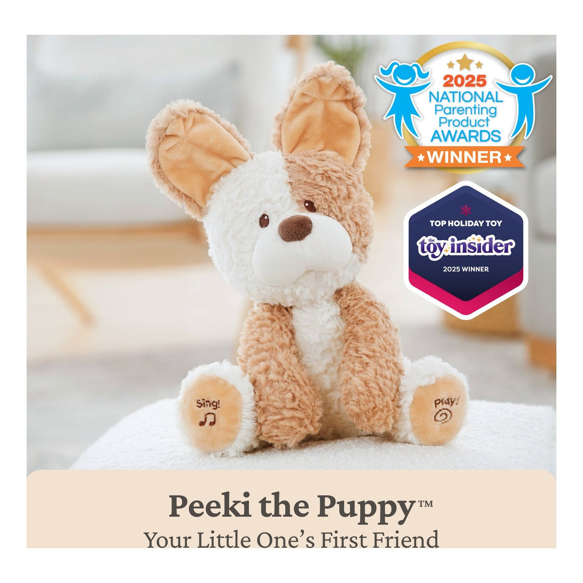 GUND Peeki the Puppy Animated Interactive Plush Toy