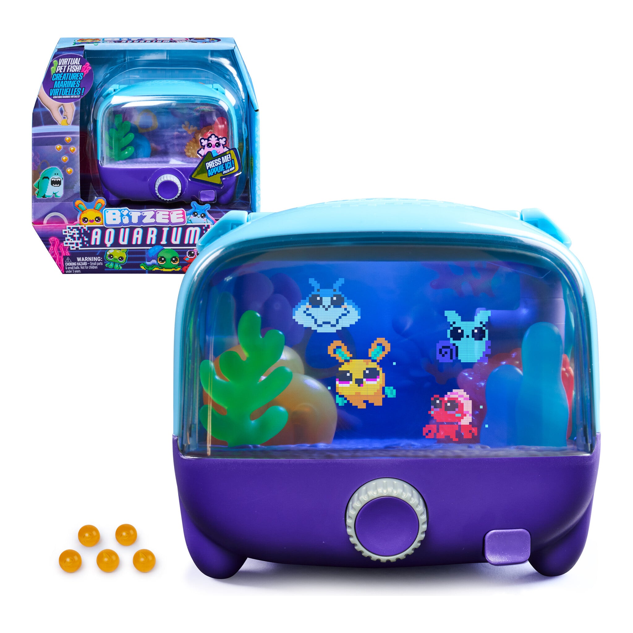 Bitzee Aquarium Interactive Digital Pet Tank with 30 Virtual Fish