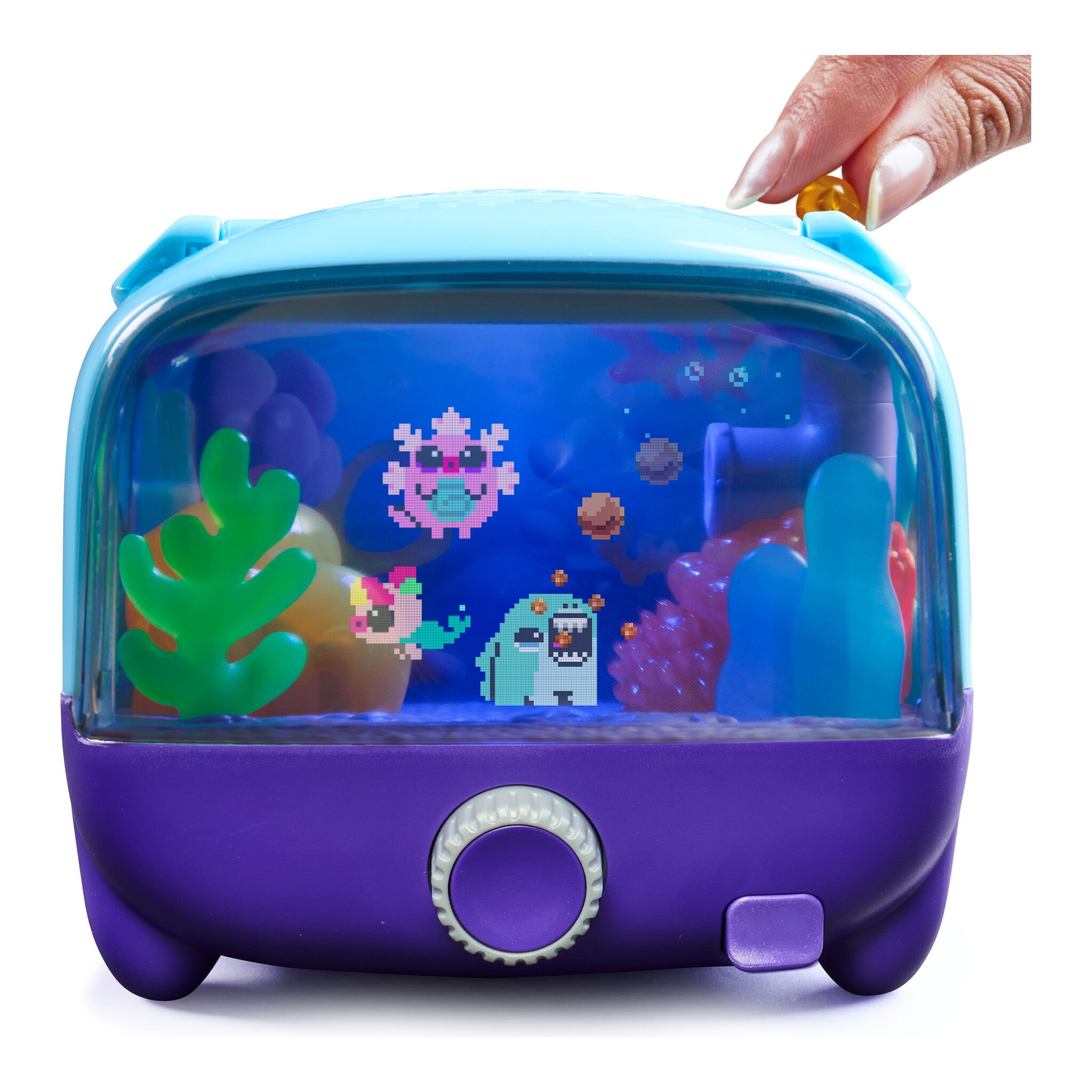 Bitzee Aquarium Interactive Digital Pet Tank with 30 Virtual Fish