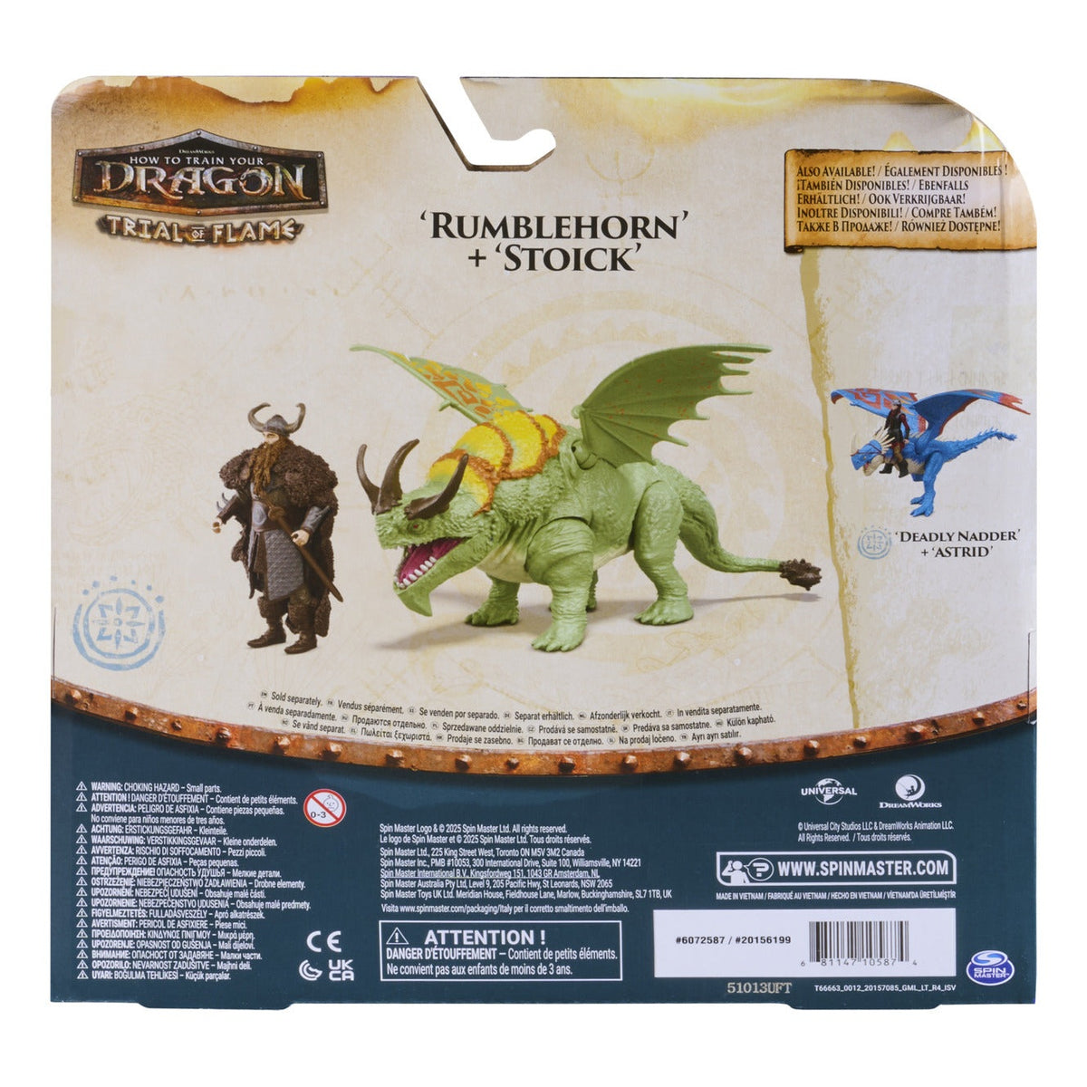 Spin Master DreamWorks Dragons Rumblehorn and Stoick Action Figure Set