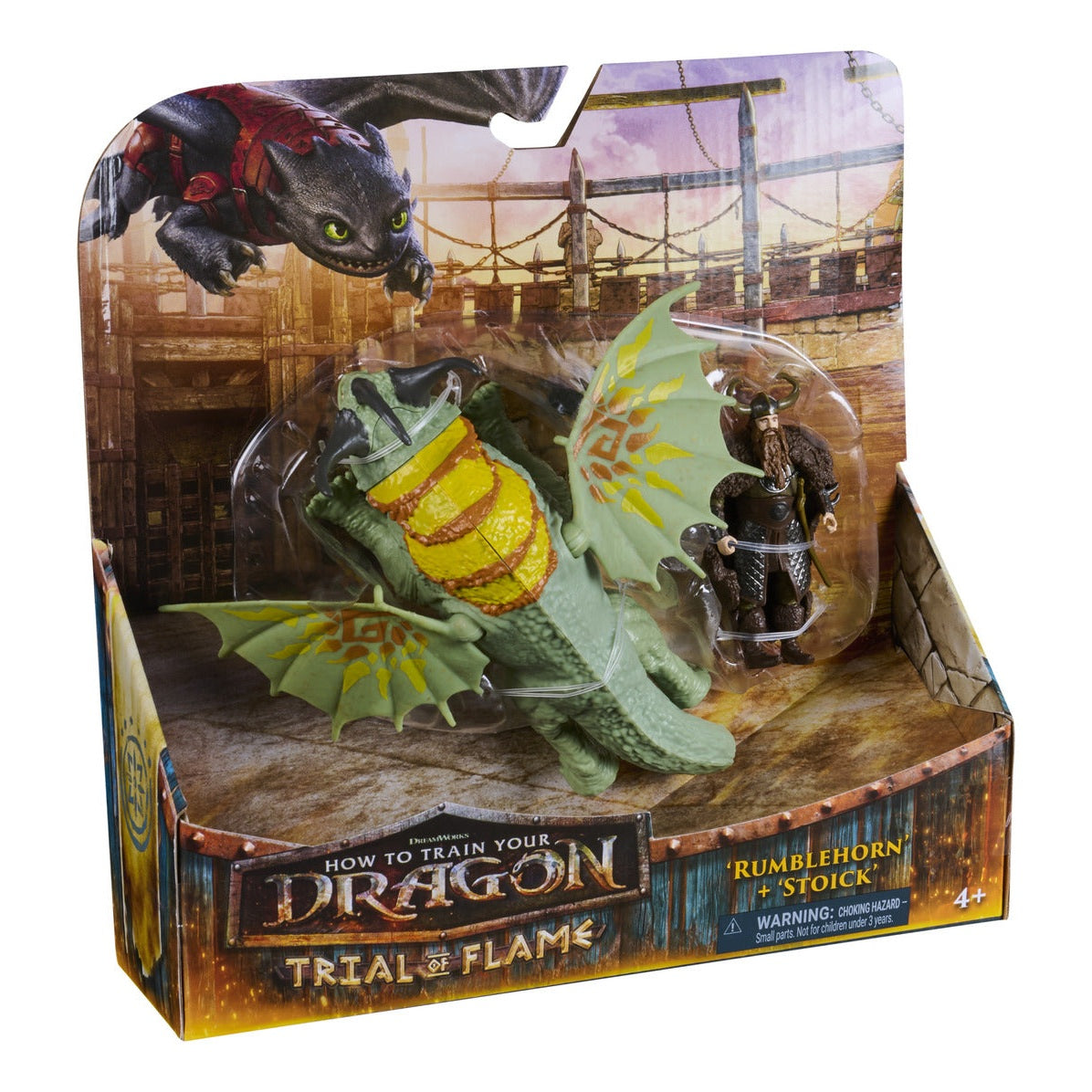 Spin Master DreamWorks Dragons Rumblehorn and Stoick Action Figure Set
