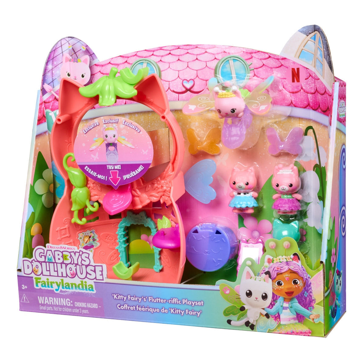 Gabby's Dollhouse Fairylandia Kitty Fairy Flutter Fairy Playset