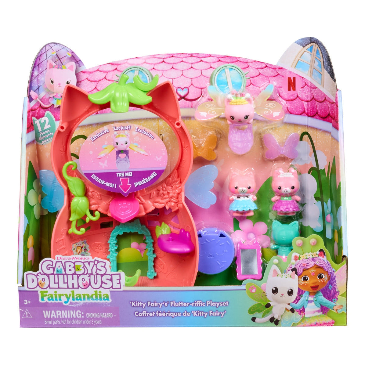 Gabby's Dollhouse Fairylandia Kitty Fairy Flutter Fairy Playset