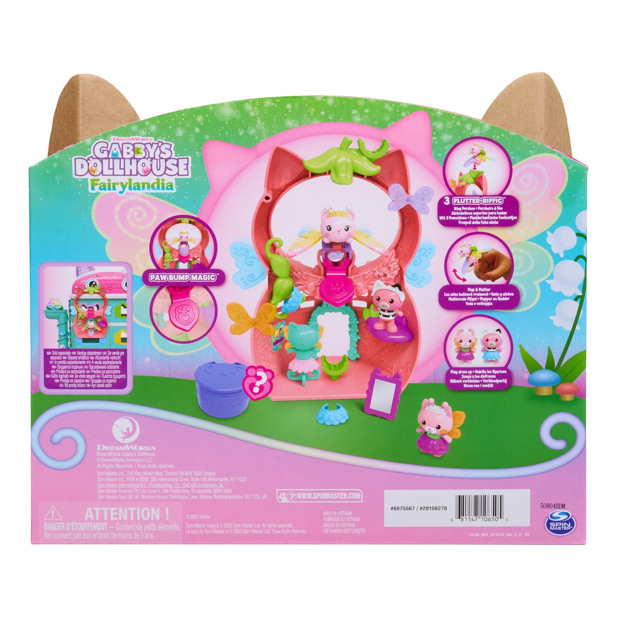 Gabby's Dollhouse Fairylandia Kitty Fairy Flutter Fairy Playset