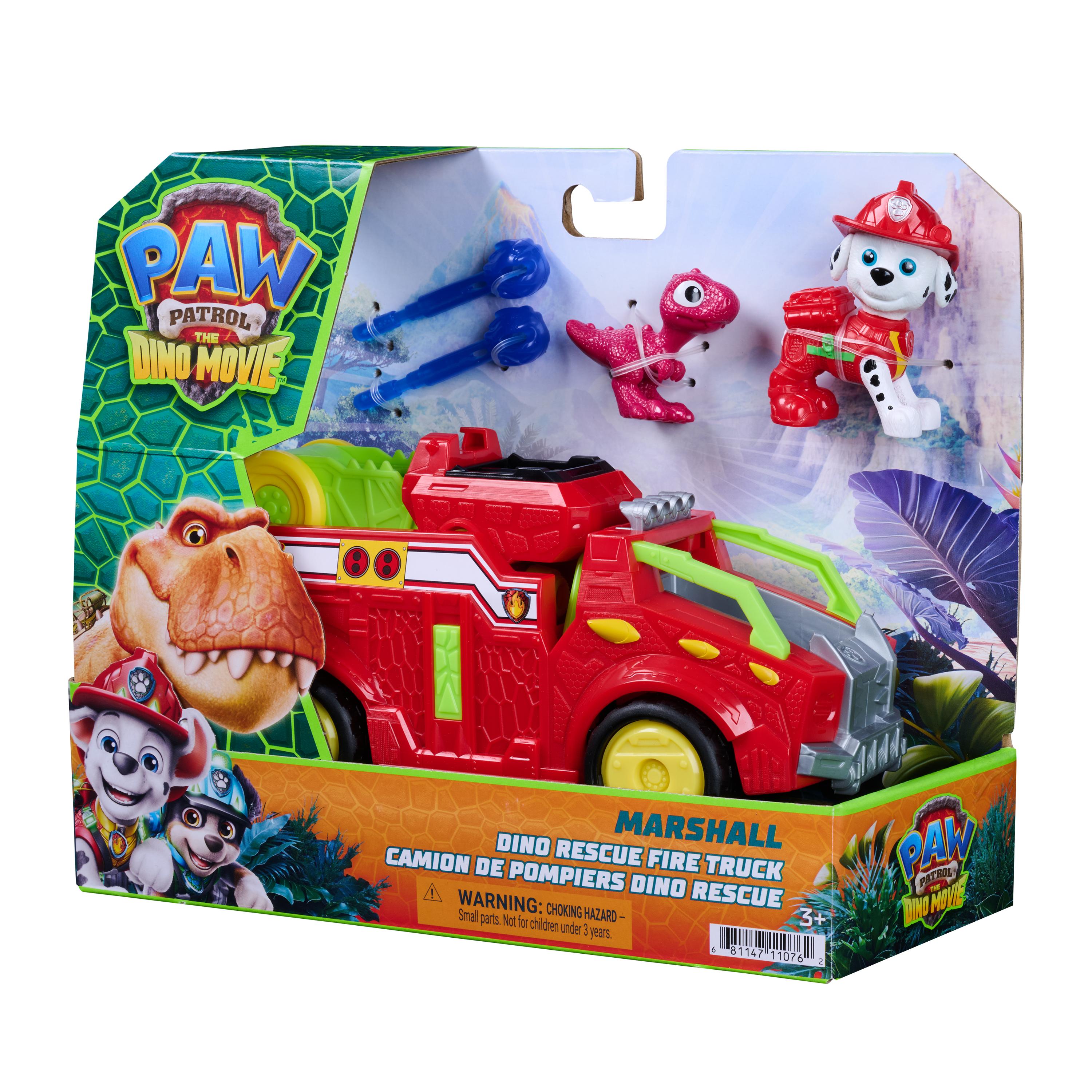PAW Patrol The Dino Movie Marshall Dino Rescue Fire Engine Vehicle