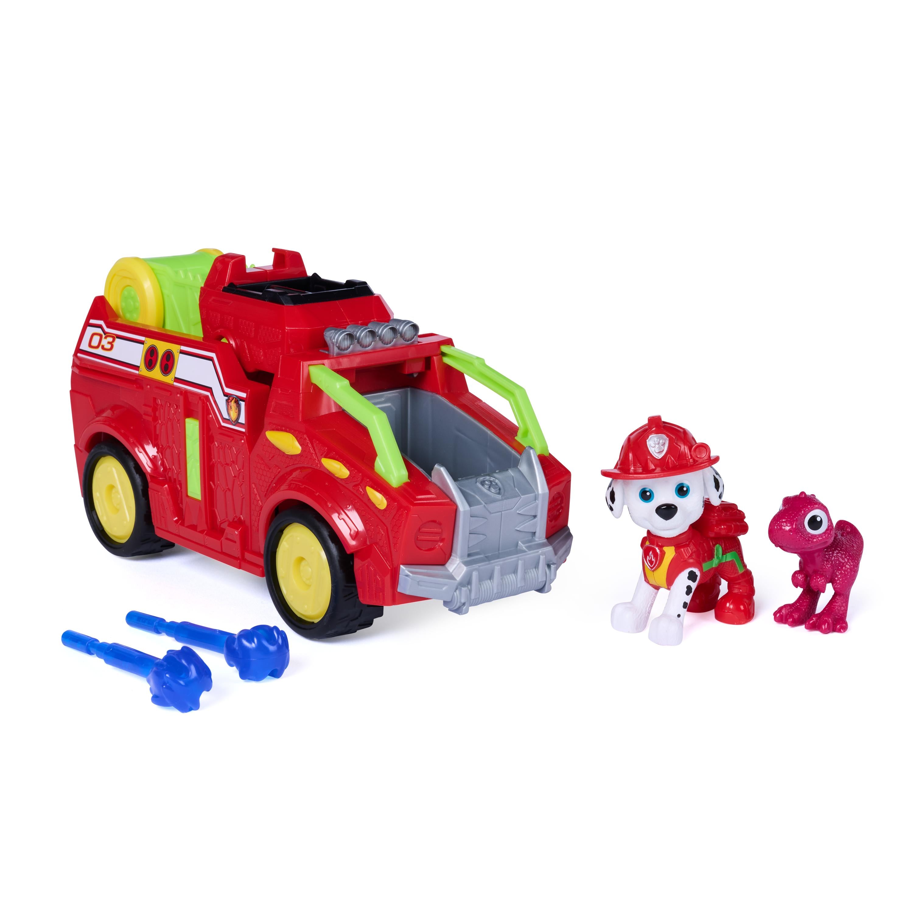 PAW Patrol The Dino Movie Marshall Dino Rescue Fire Engine Vehicle