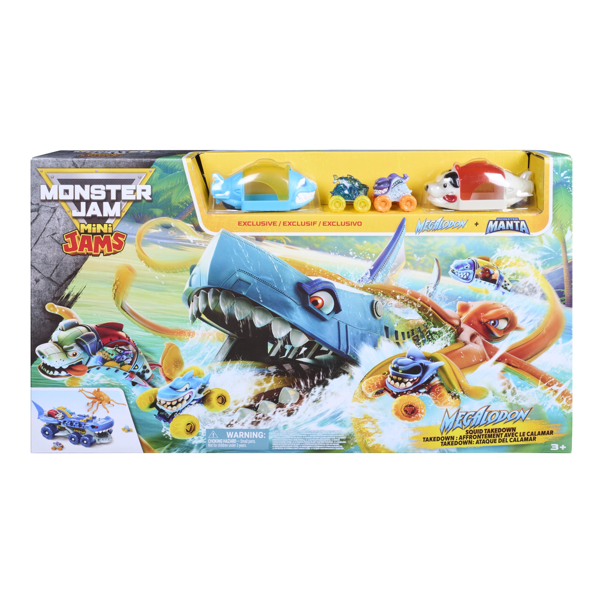 Monster Jam Mini Jams Megalodon Carrier Playset