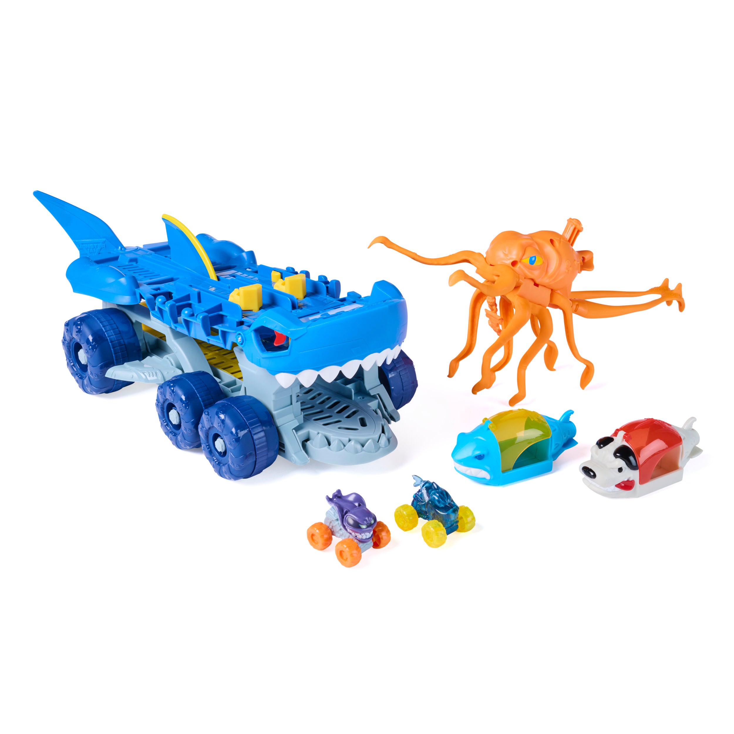Monster Jam Mini Jams Megalodon Carrier Playset