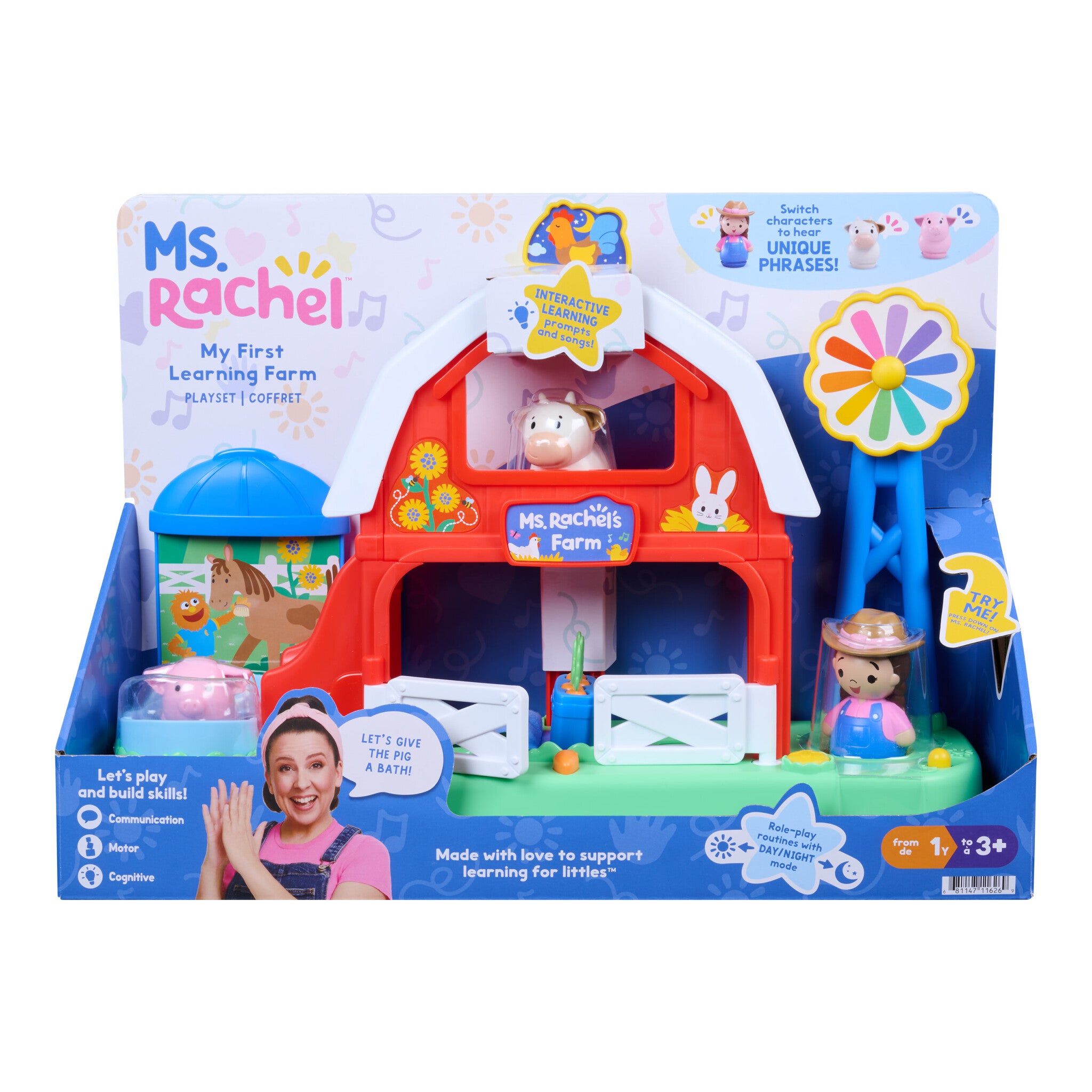 Ms. Rachel My First Learning Farm Playset with Songs and Animal Figures