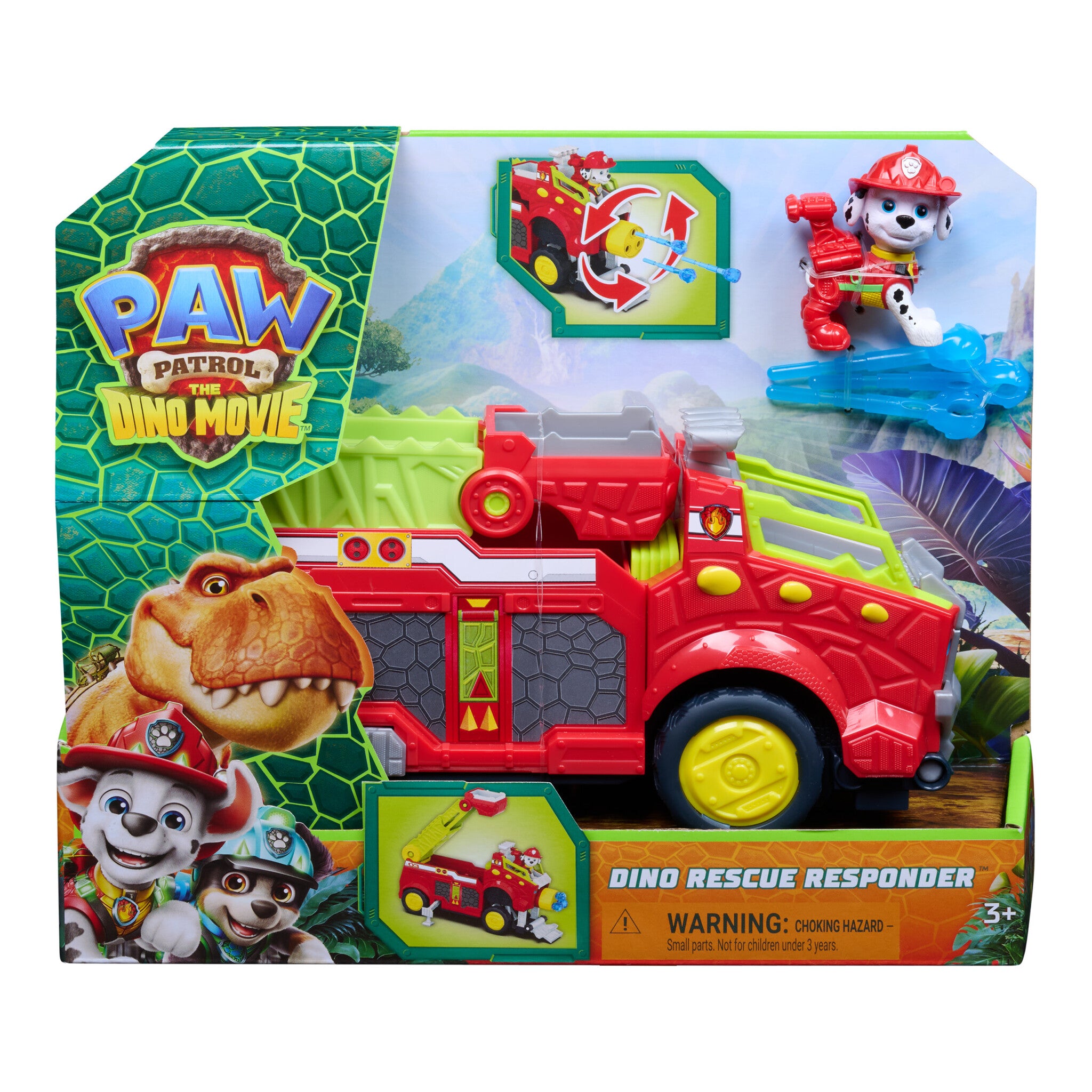 PAW Patrol Dino Rescue Responder Fire Engine with Marshall