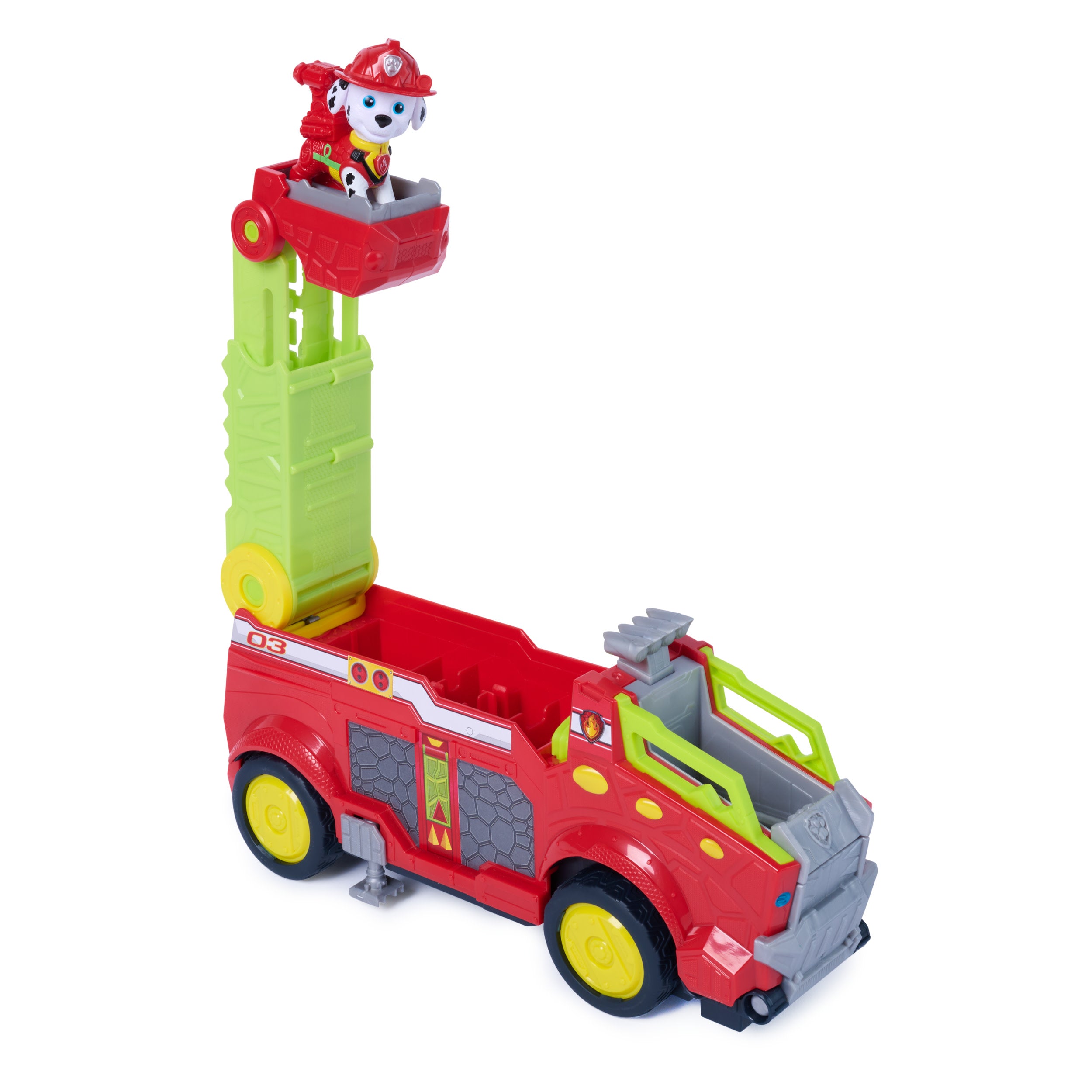 PAW Patrol Dino Rescue Responder Fire Engine with Marshall