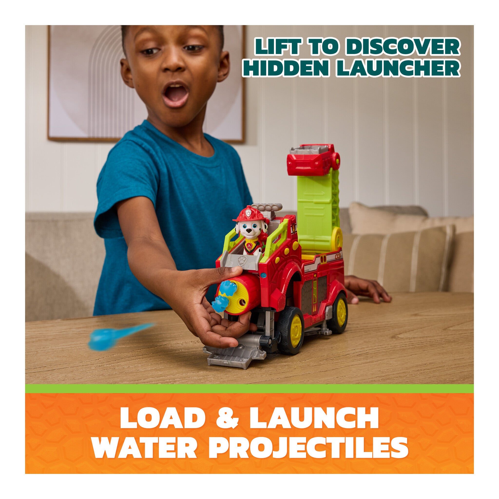 PAW Patrol Dino Rescue Responder Fire Engine with Marshall