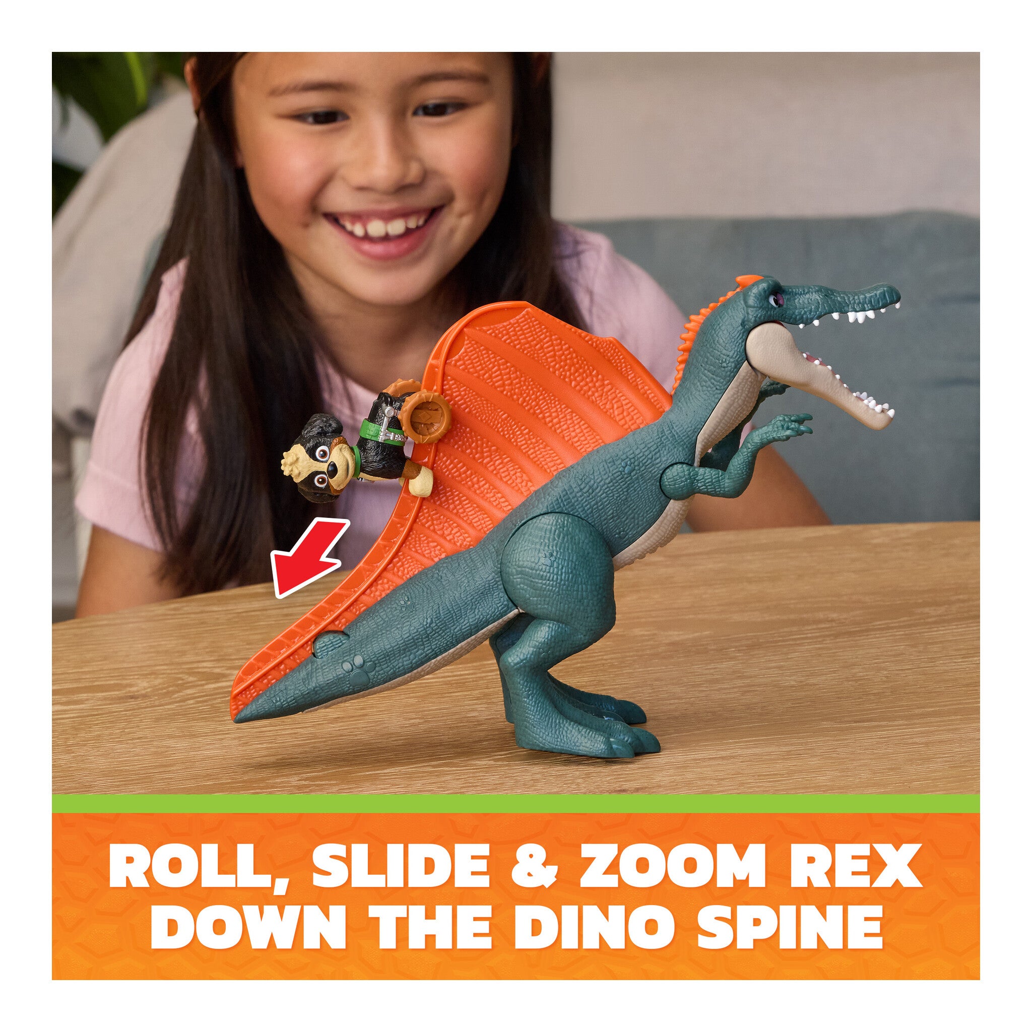 PAW Patrol The Dino Movie Rise & Roll Dino Set
