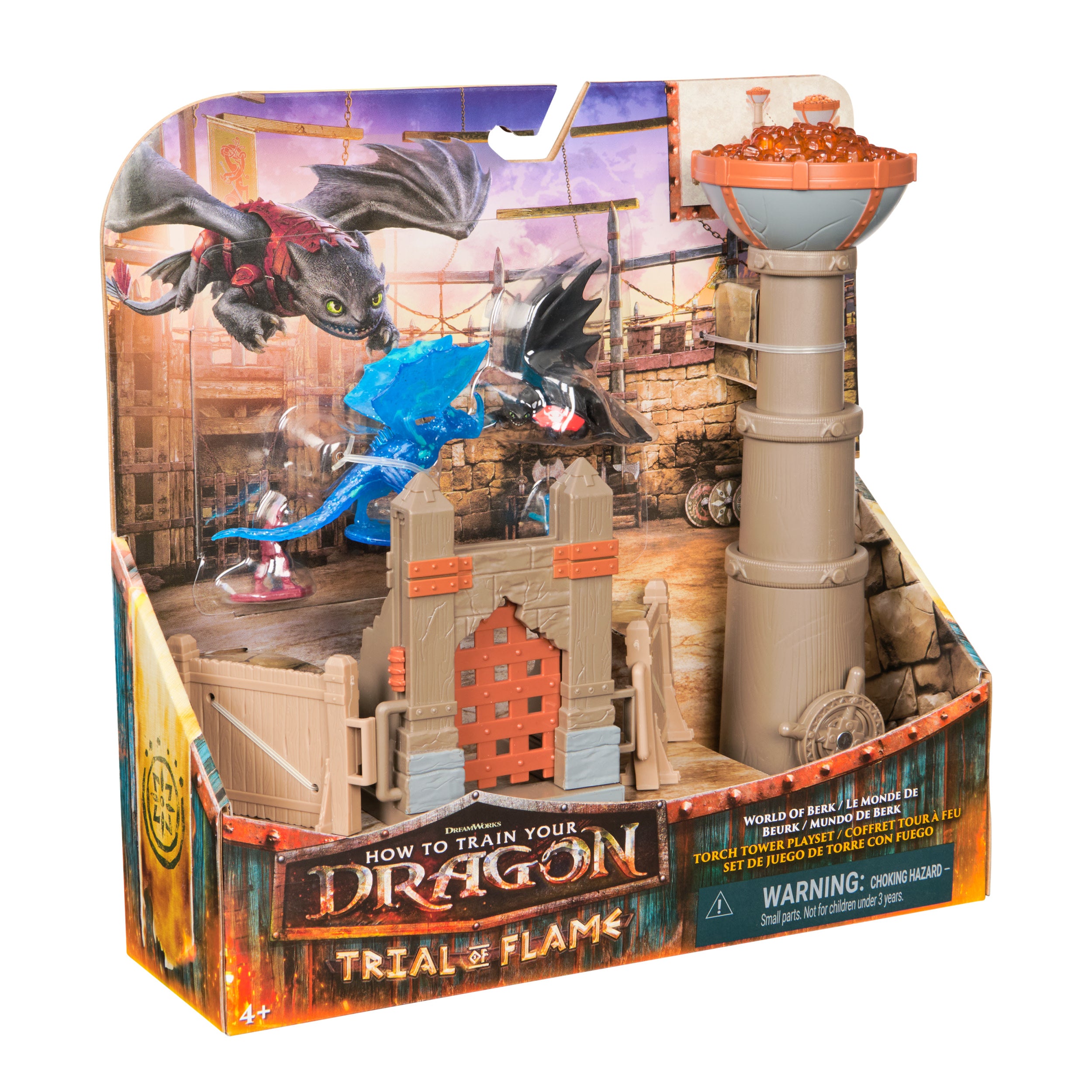 DreamWorks Dragons Trial of Flame World of Berk Torch Tower Playset