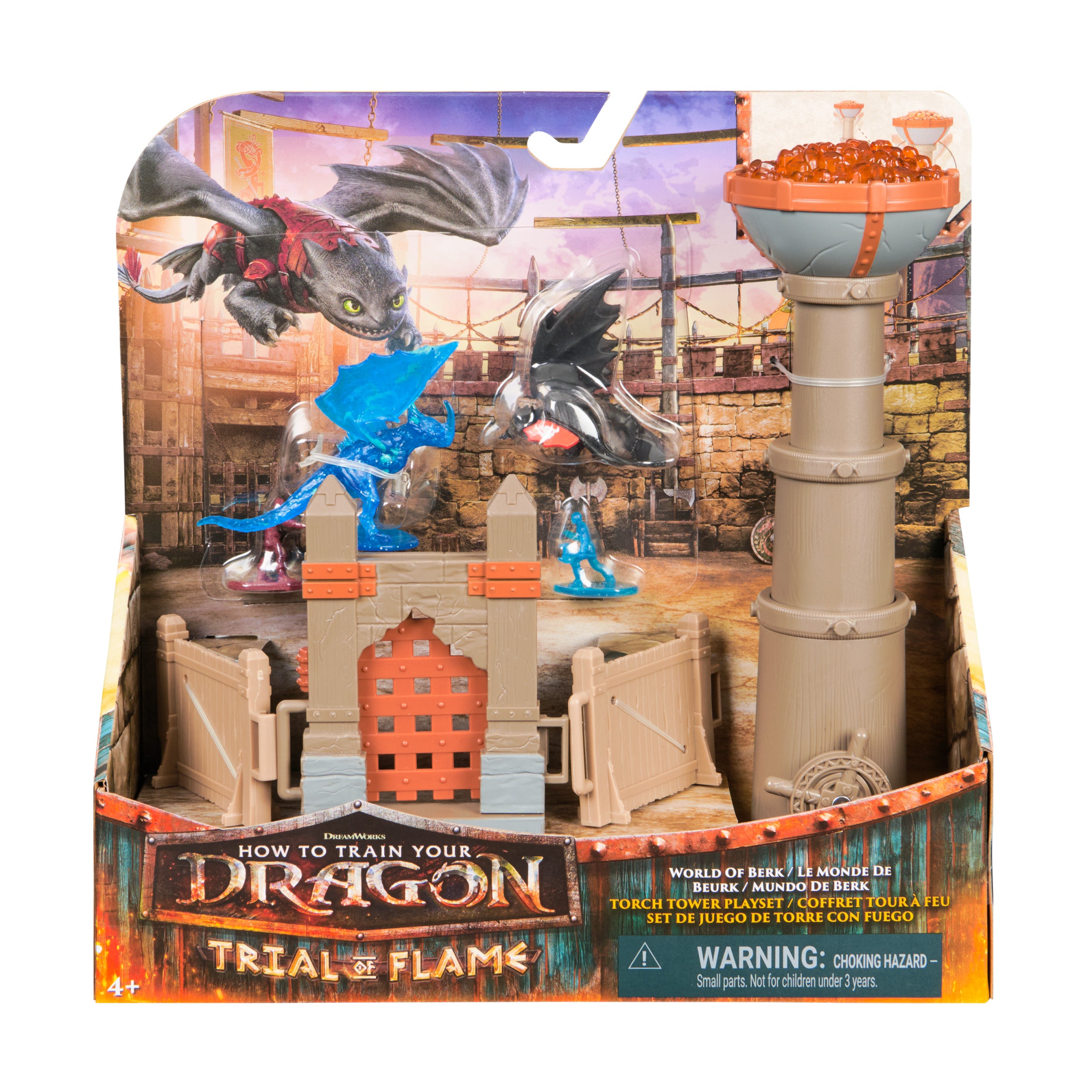 DreamWorks Dragons Trial of Flame World of Berk Torch Tower Playset