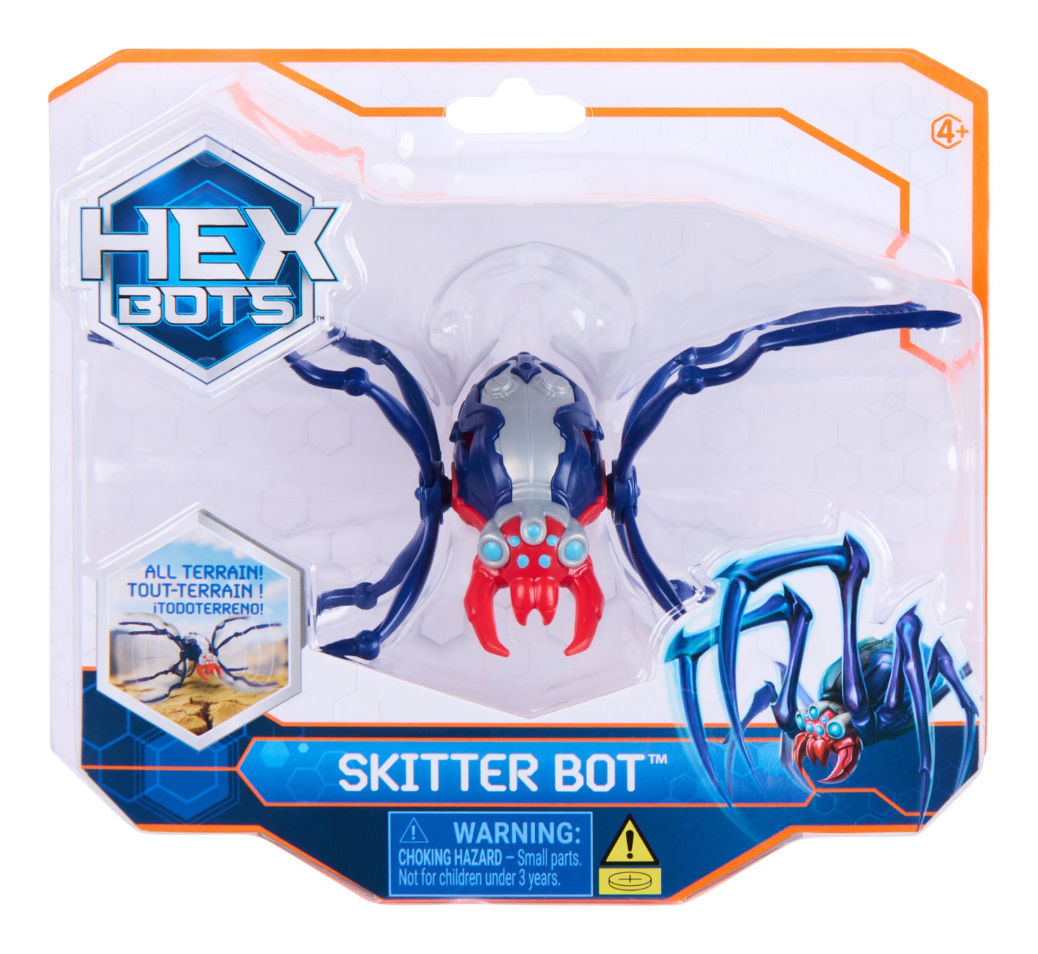 HEX BOTS Skitter Bot Red Spider Robotic Toy
