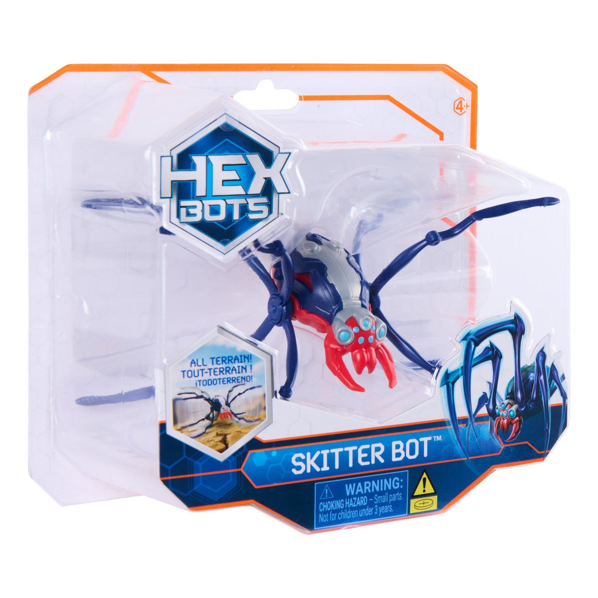 HEX BOTS Skitter Bot Red Spider Robotic Toy