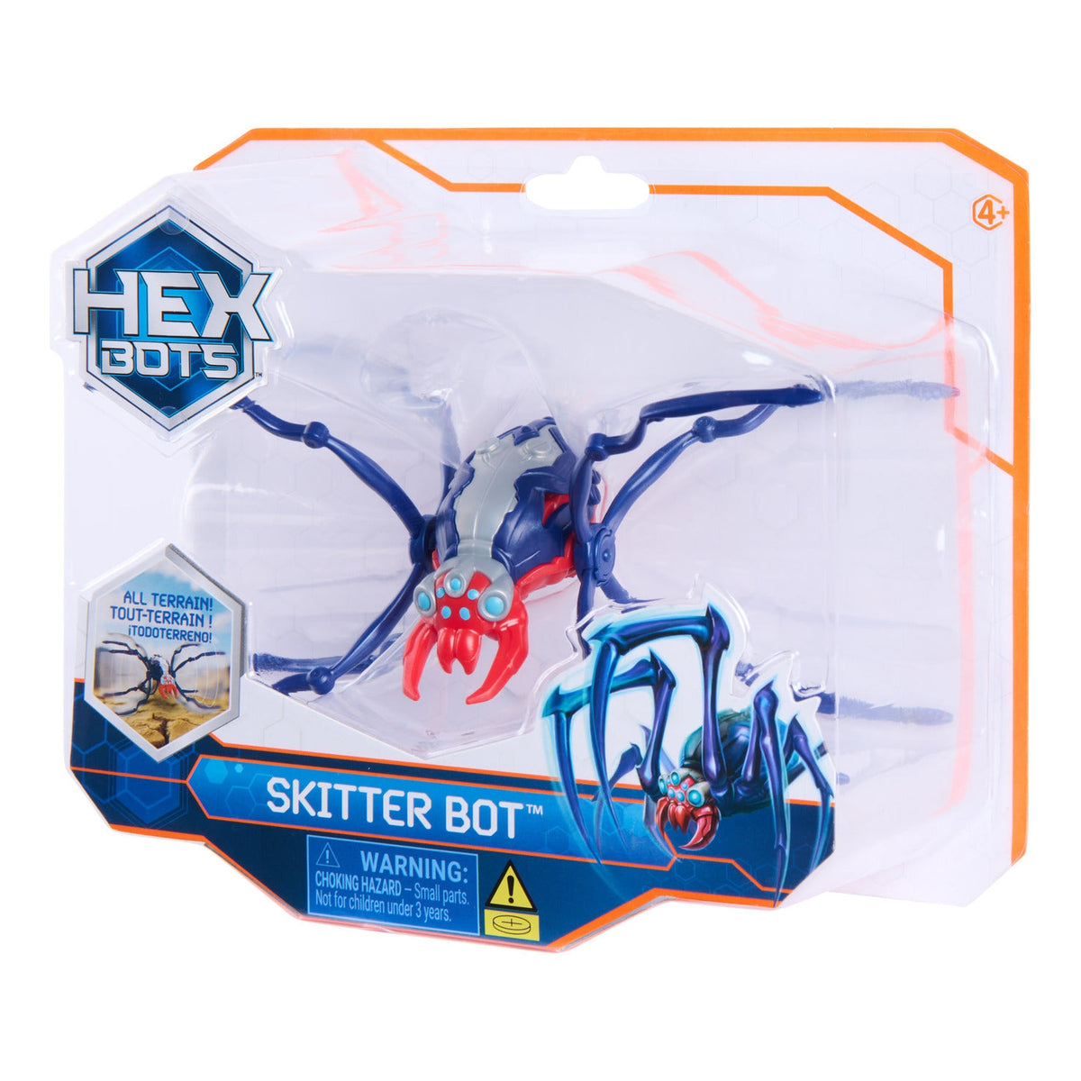 HEX BOTS Skitter Bot Red Spider Robotic Toy