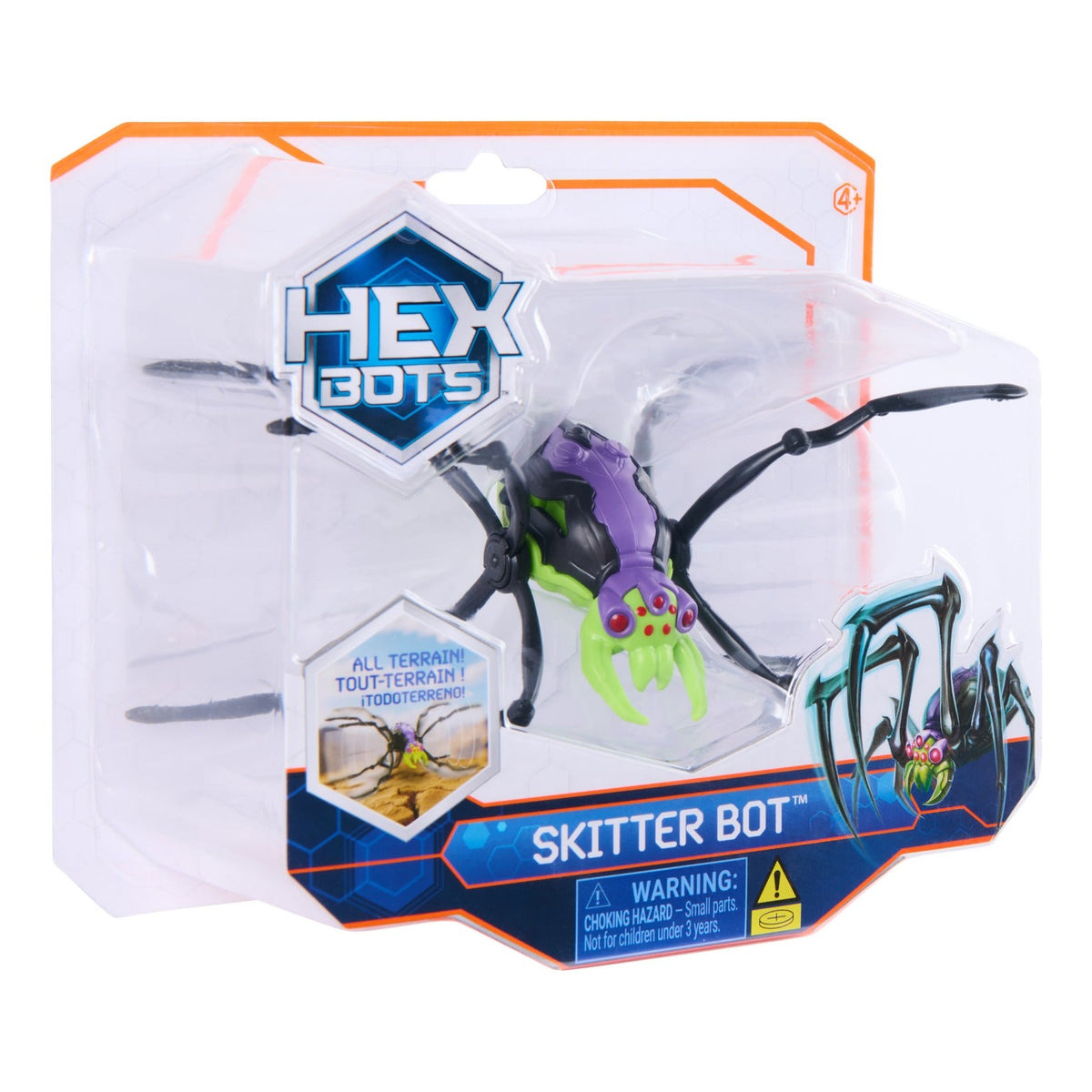HEX BOTS Skitter Bot Green Spider Robot Toy