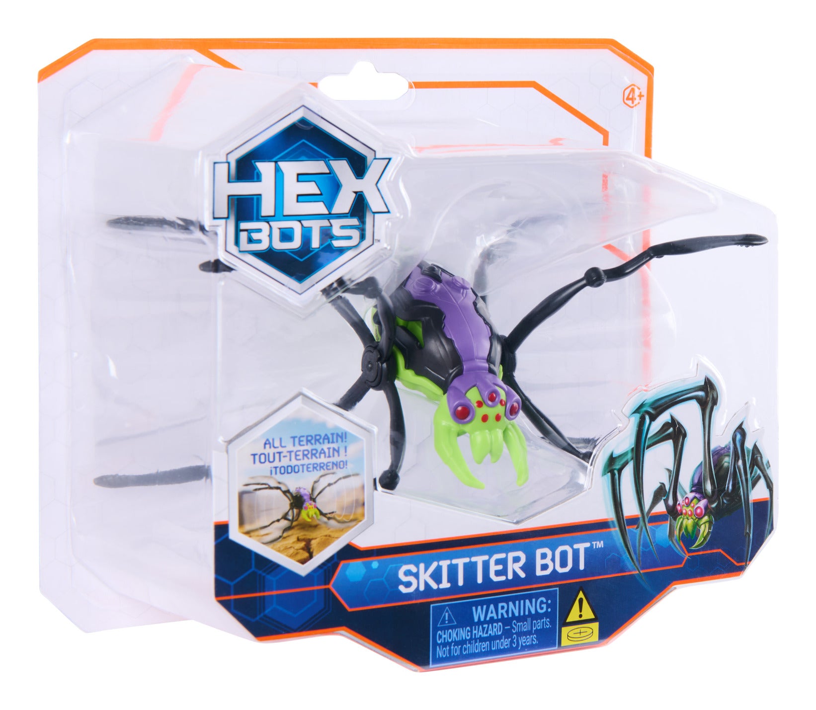 HEX BOTS Skitter Bot Green Spider Robot Toy