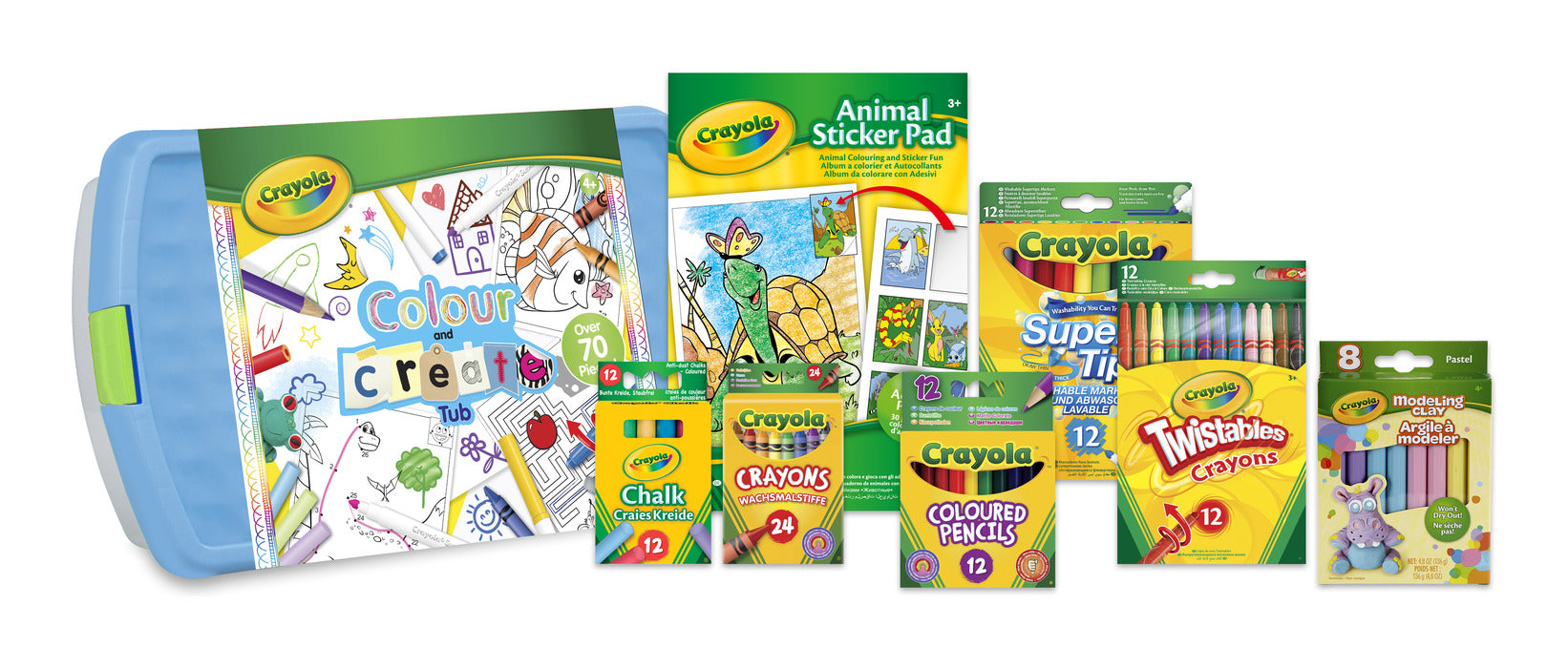 Crayola Colour & Create Tub Art Set – Over 80 Pieces