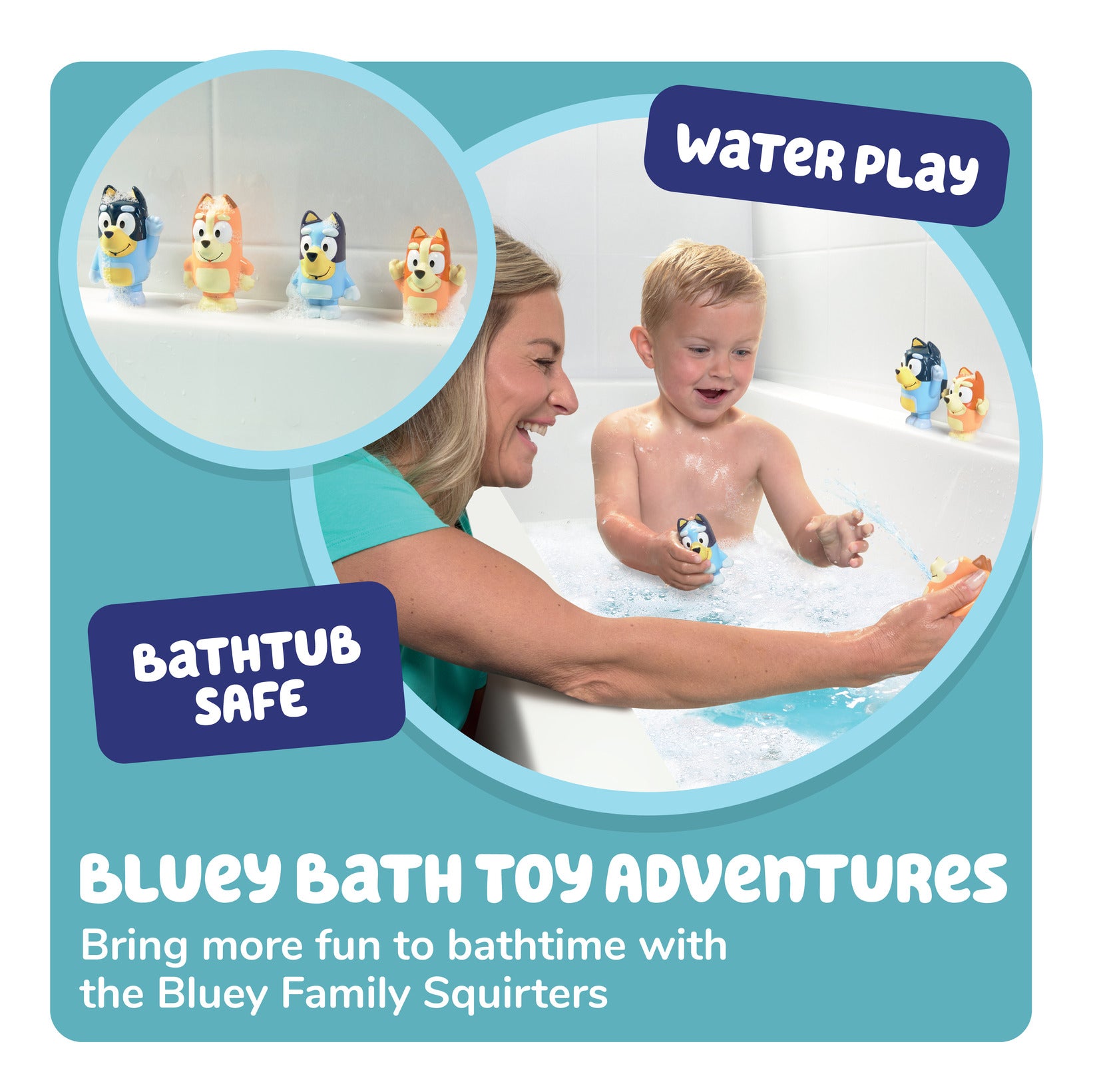 Toomies Bluey Family Bath Squirters 4-Pack