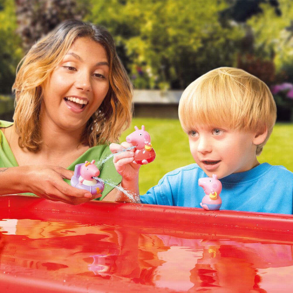 TOMY Toomies Peppa Pig, George & Baby Evie Bath Squirters